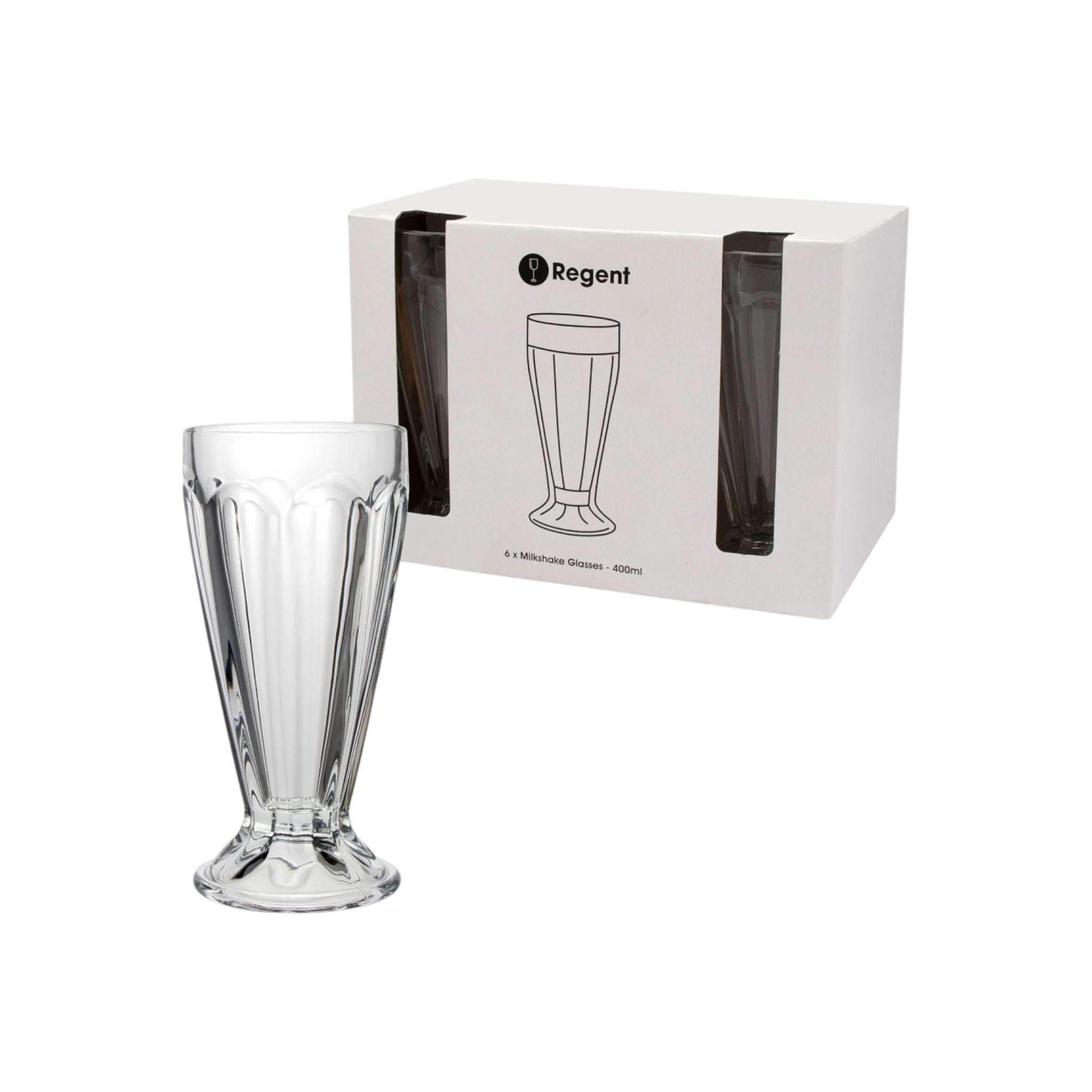 Regent Milkshake Glass Tumbler 400ml 6pack 12119