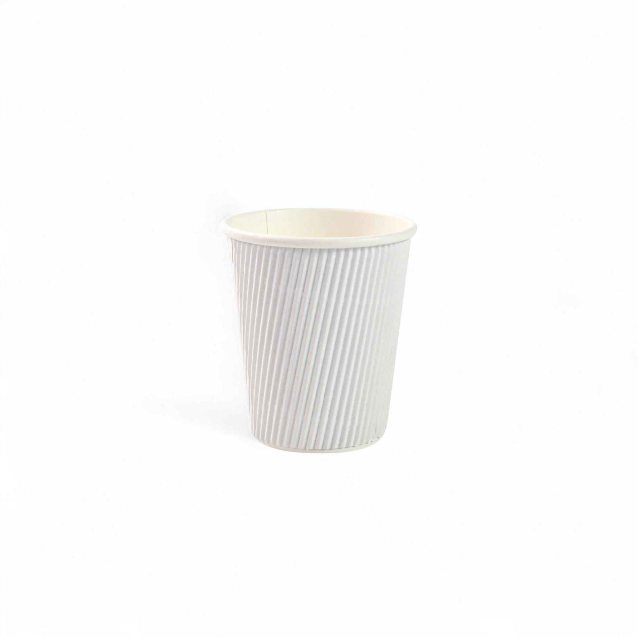 350ml Ripple Paper Coffee Cups Disposable White 5pack