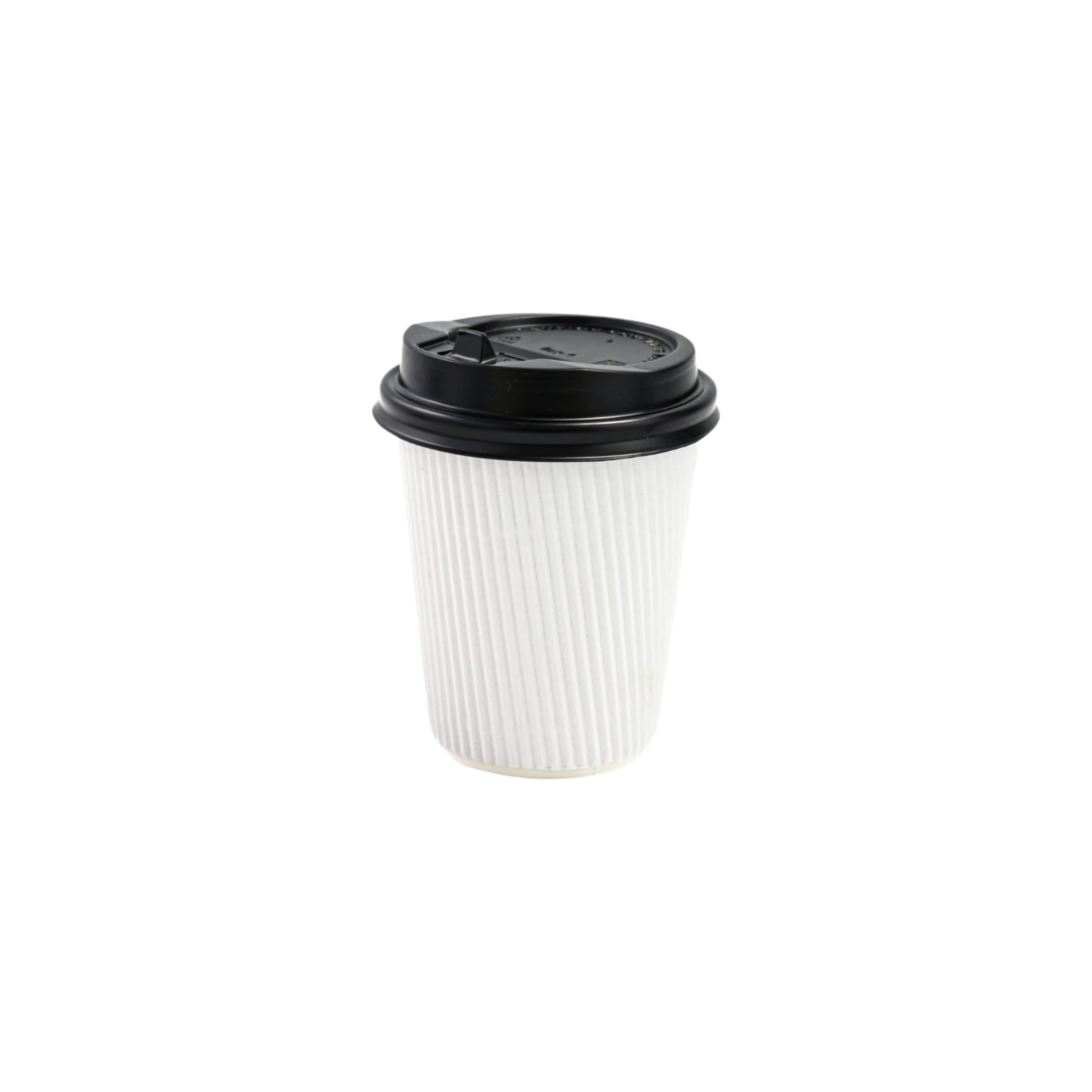350ml Ripple Paper Coffee Cups Disposable White 5pack