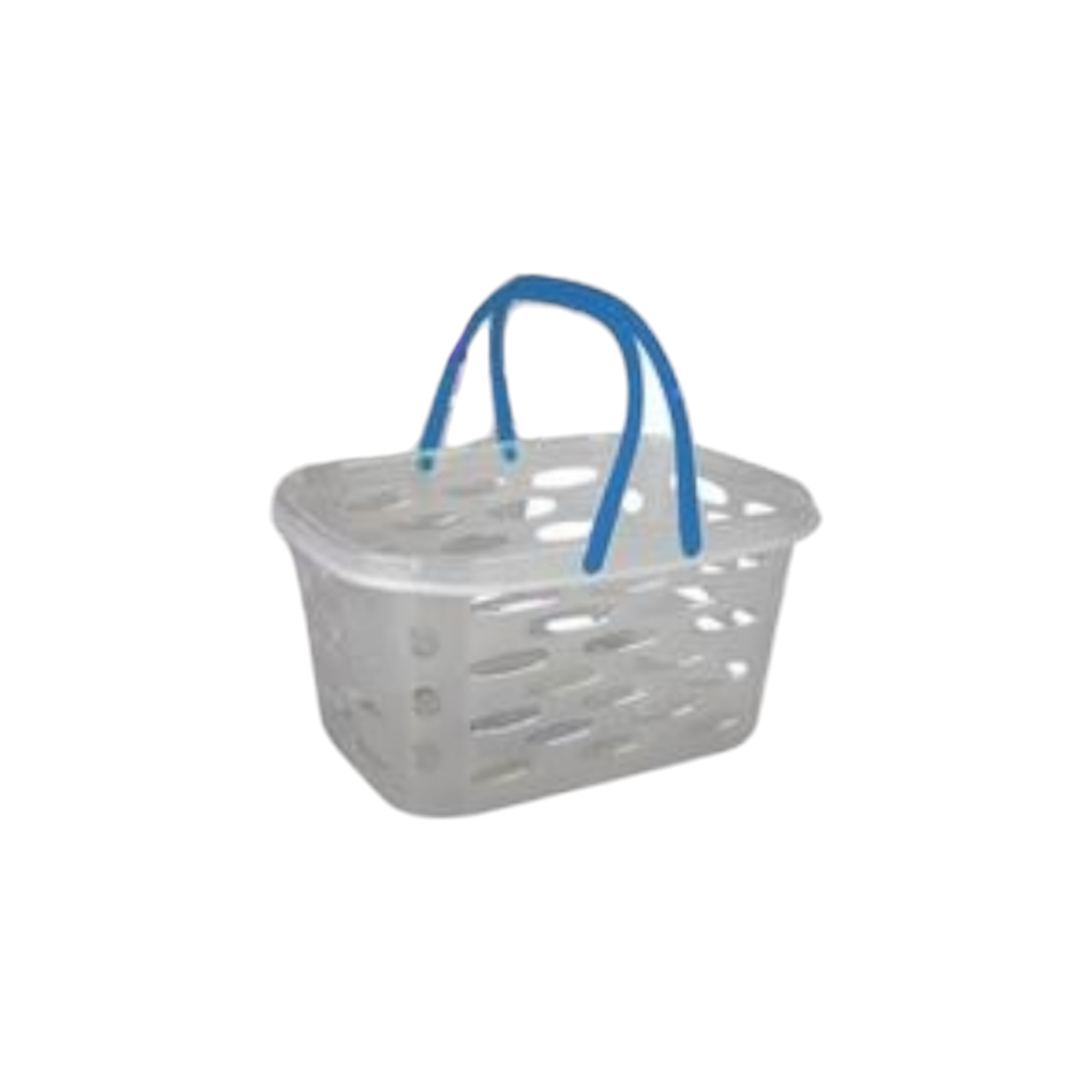 Mini Shopping Carry Basket with Color Handle Plastic 27x16x12cm