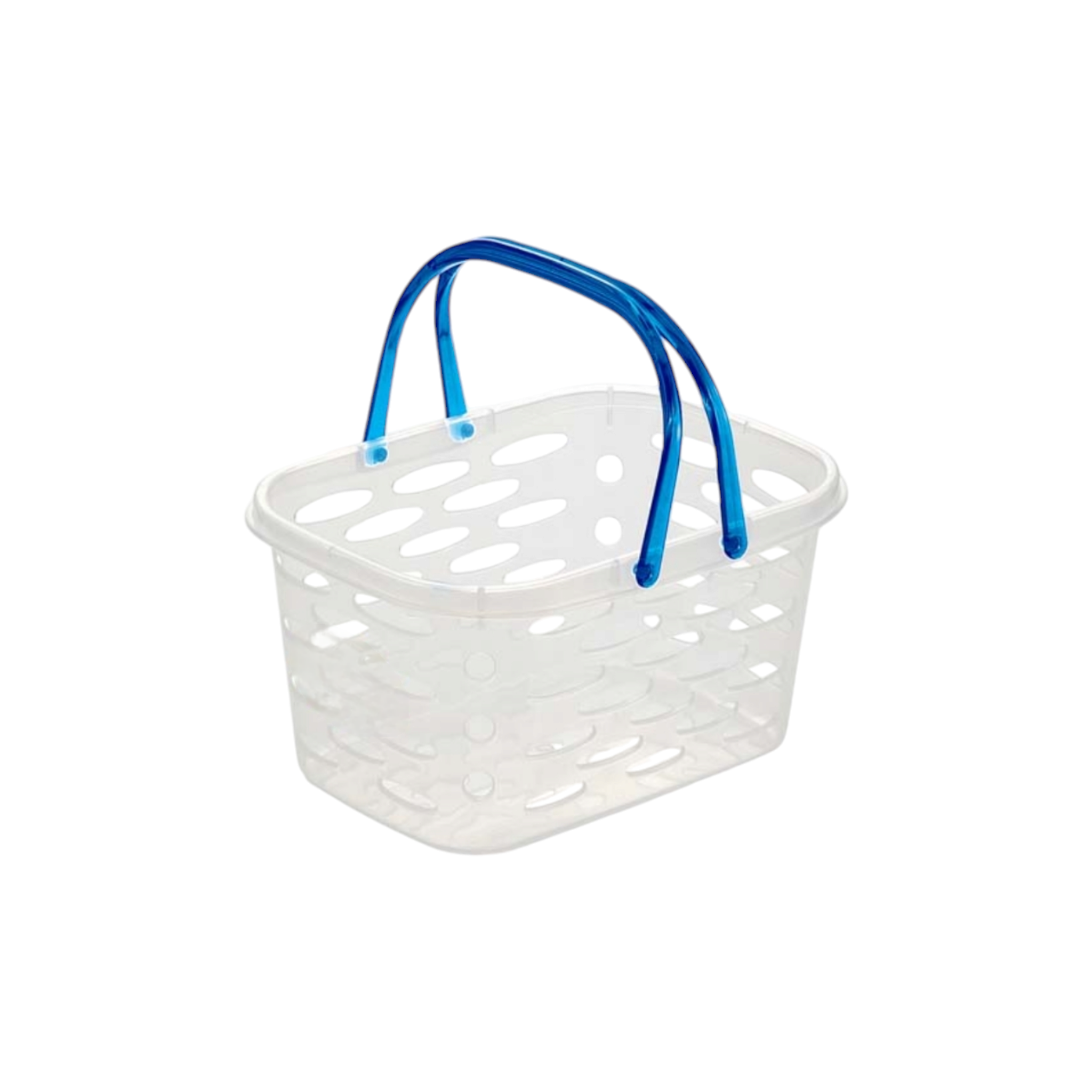 Mini Shopping Carry Basket with Color Handle Plastic 27x16x12cm