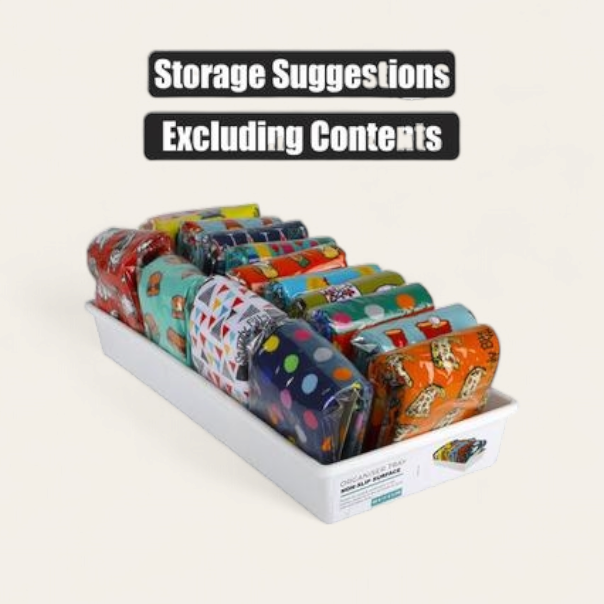 Storage Organiser Tray Non-Slip 40x17x5cm