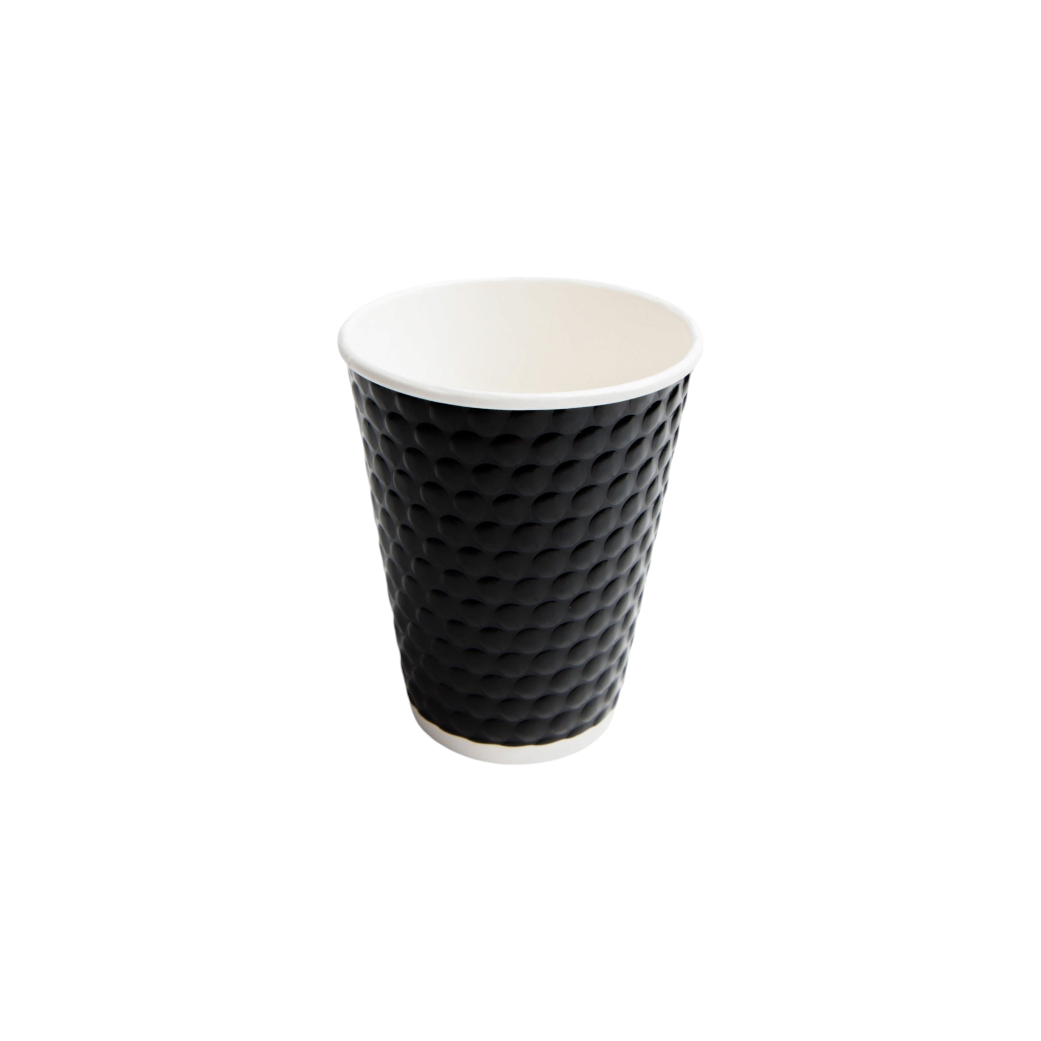 360ml Paper Coffee Cups Disposable- Embossed Dots 25pack