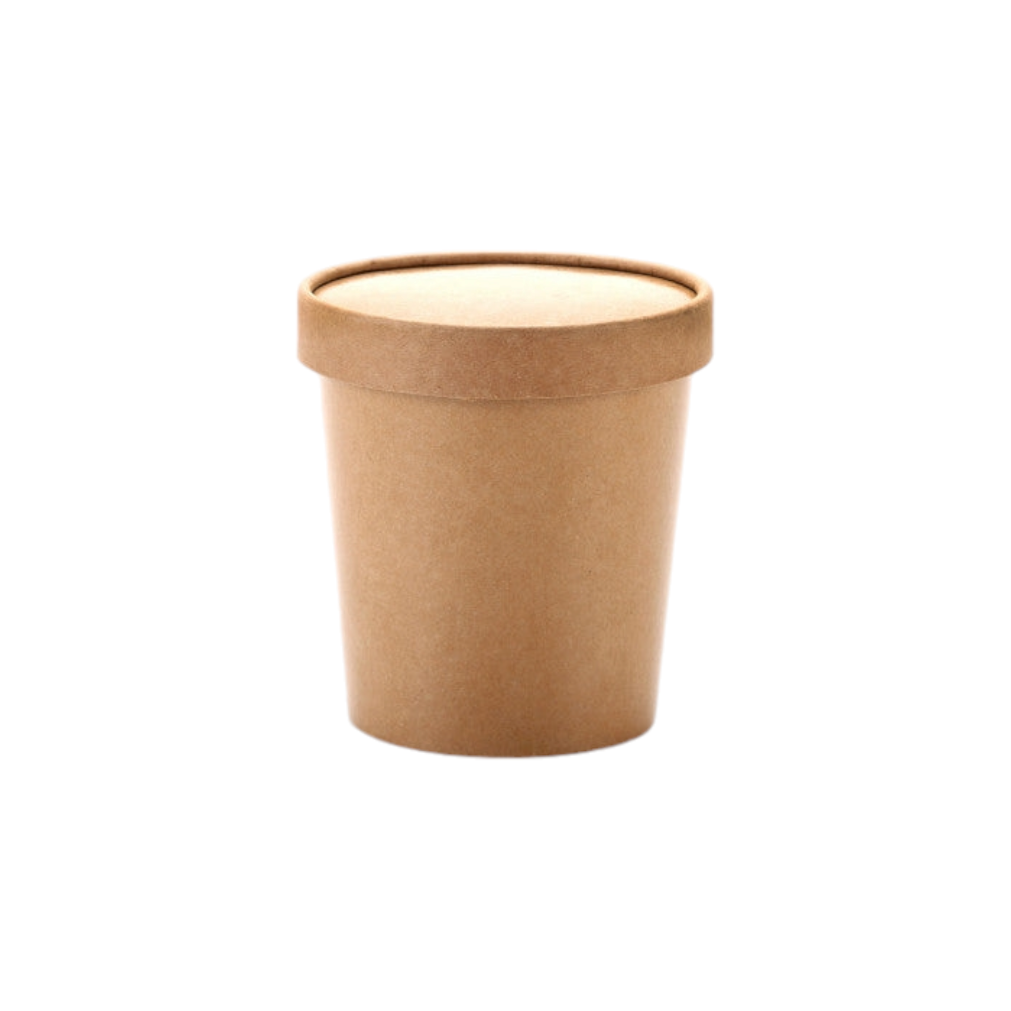 Kraft Paper Ice Cream Cup 500ml Vintage Kraft Tubs with Lid 10pack
