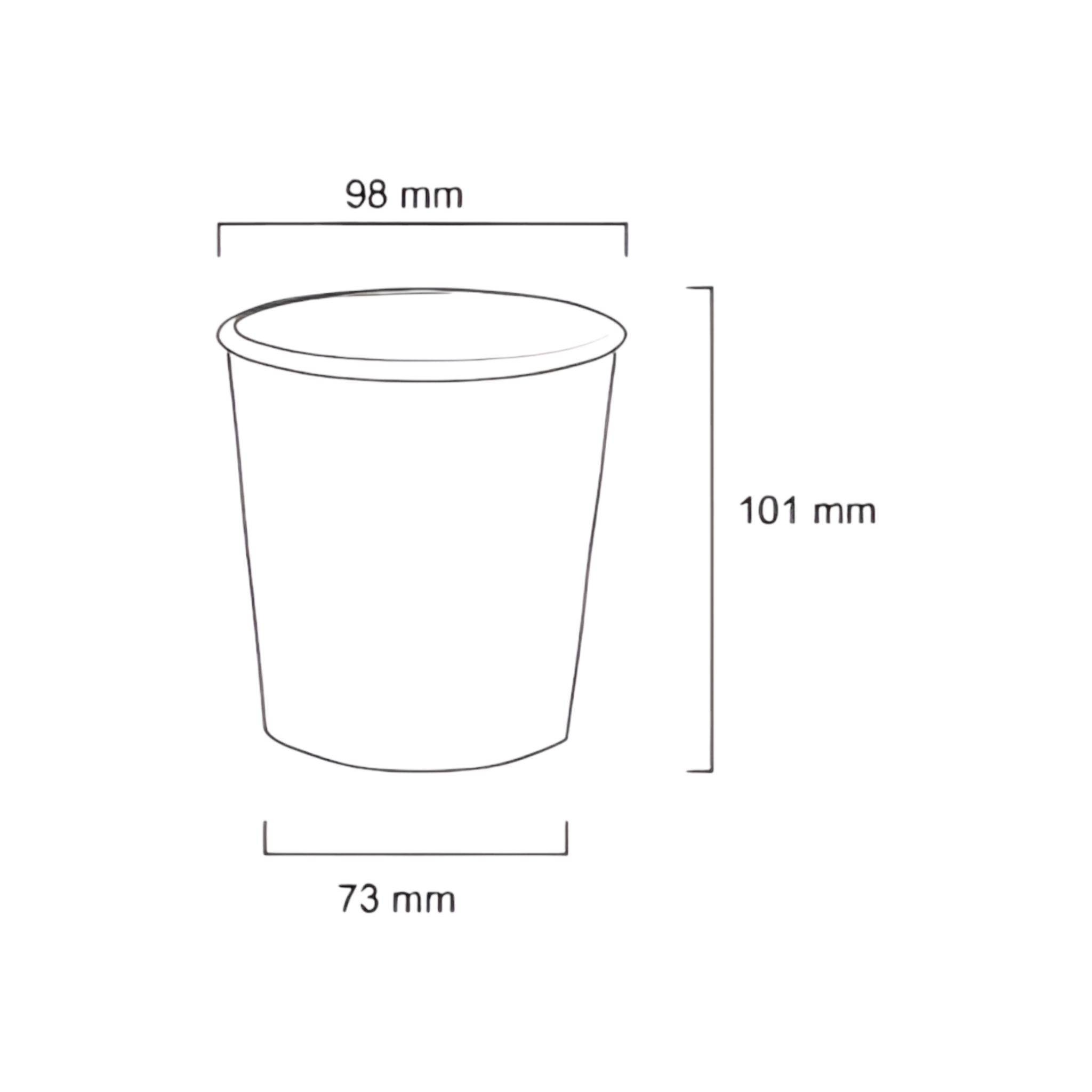 Kraft Paper Ice Cream Cup 500ml Vintage Kraft Tubs with Lid 10pack