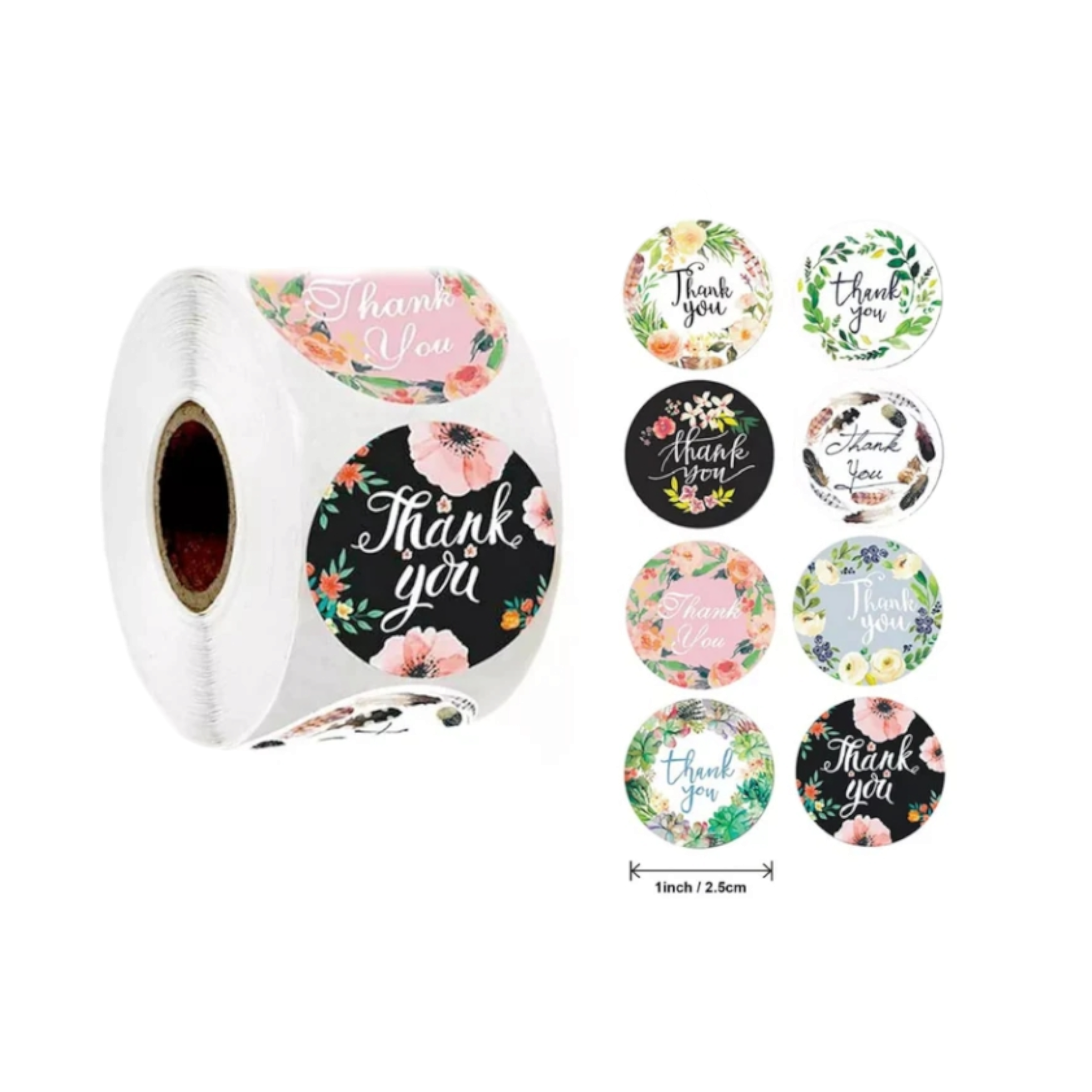 Thank You Tube Sticker Labels