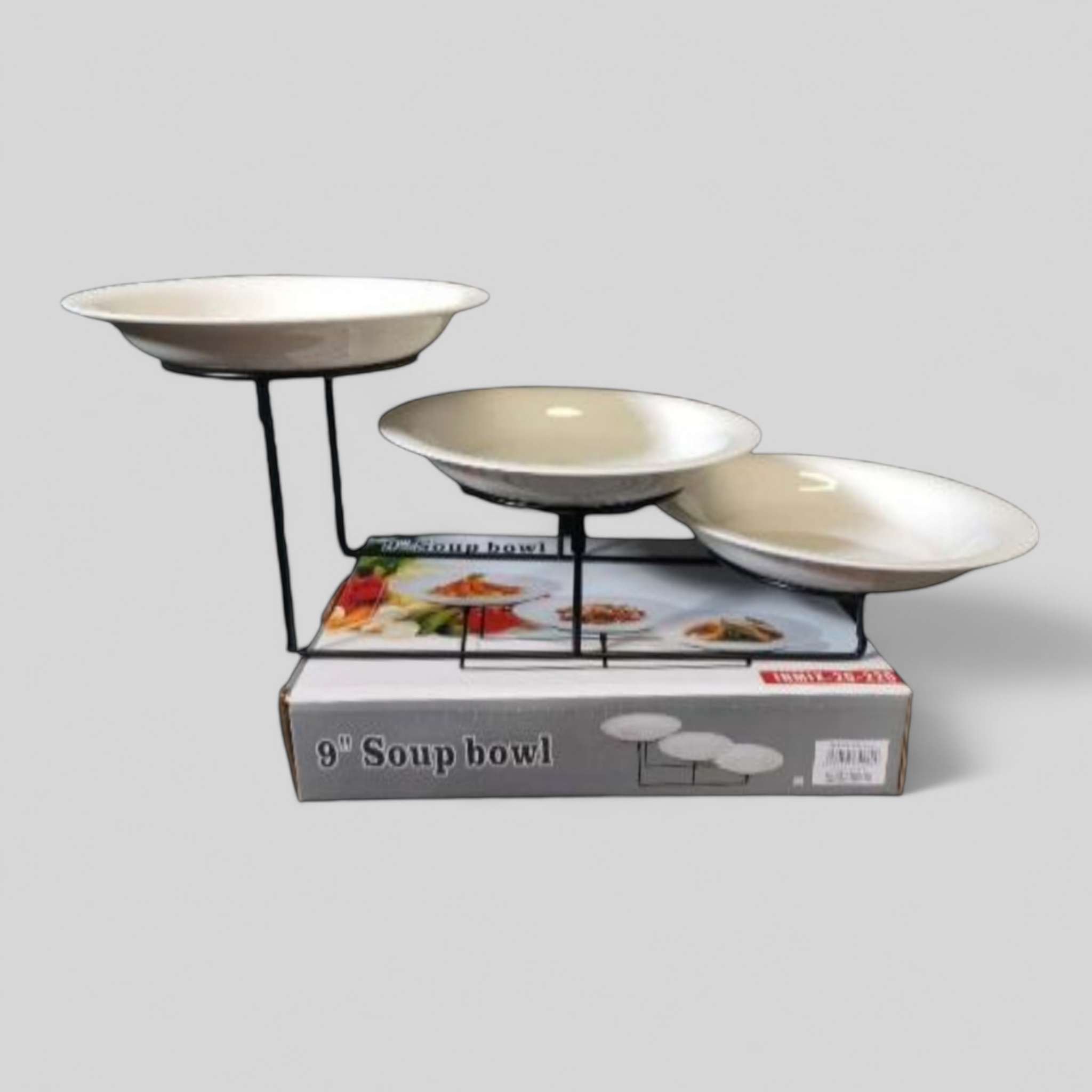 Soup Bowls 9inch 3pc with Wire Stand