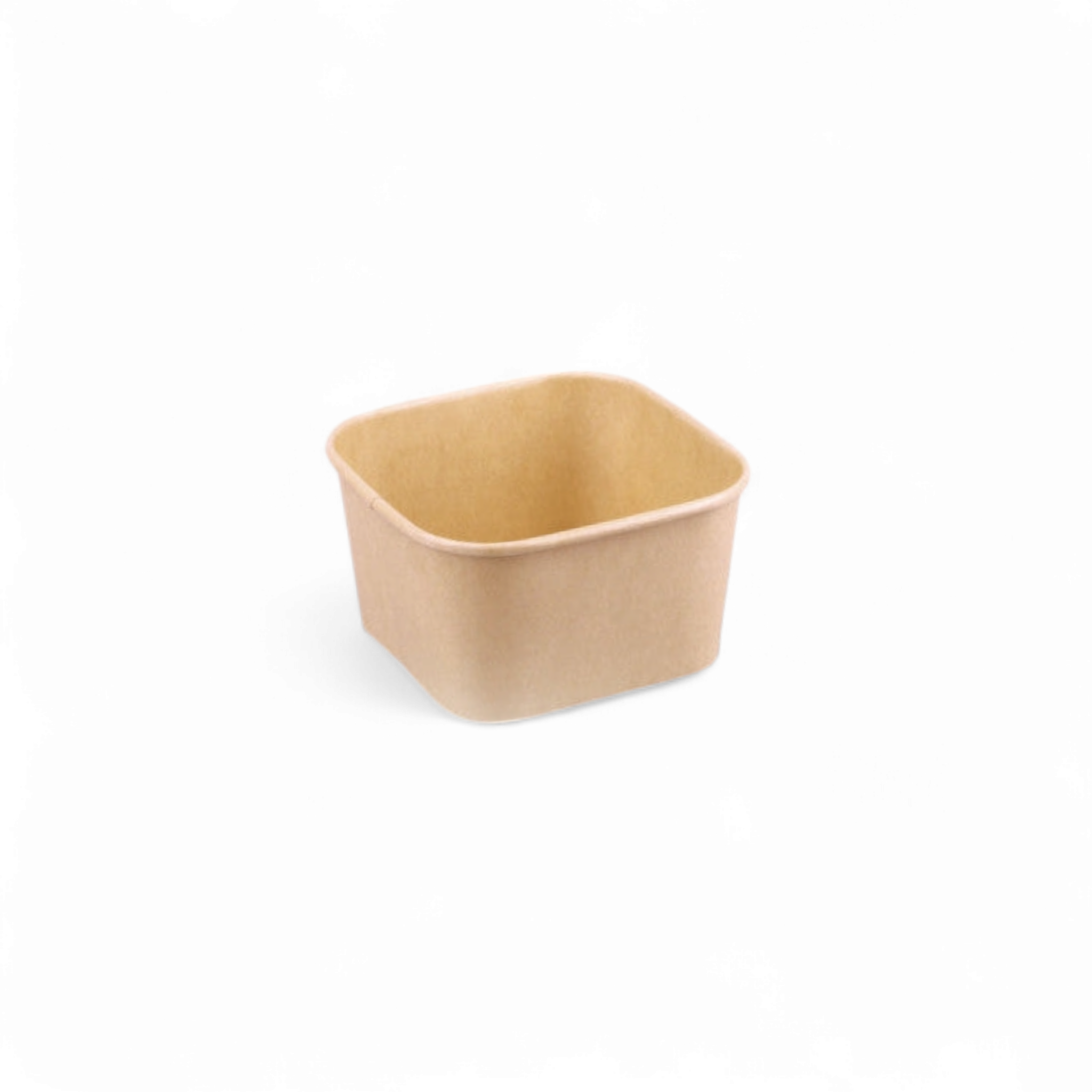 Kraft Paper Bowl - Food Lunch Box Square 590ml Microwaveable No-Lid 5pack