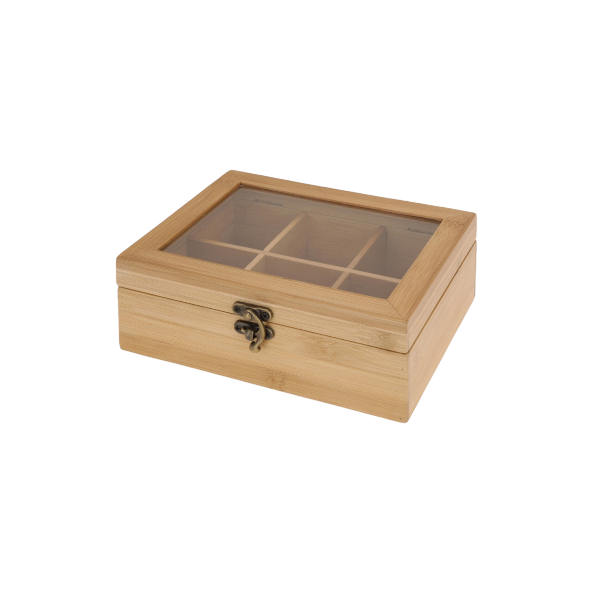 Wooden Bamboo Tea Box 7.5x21x16cm 21013