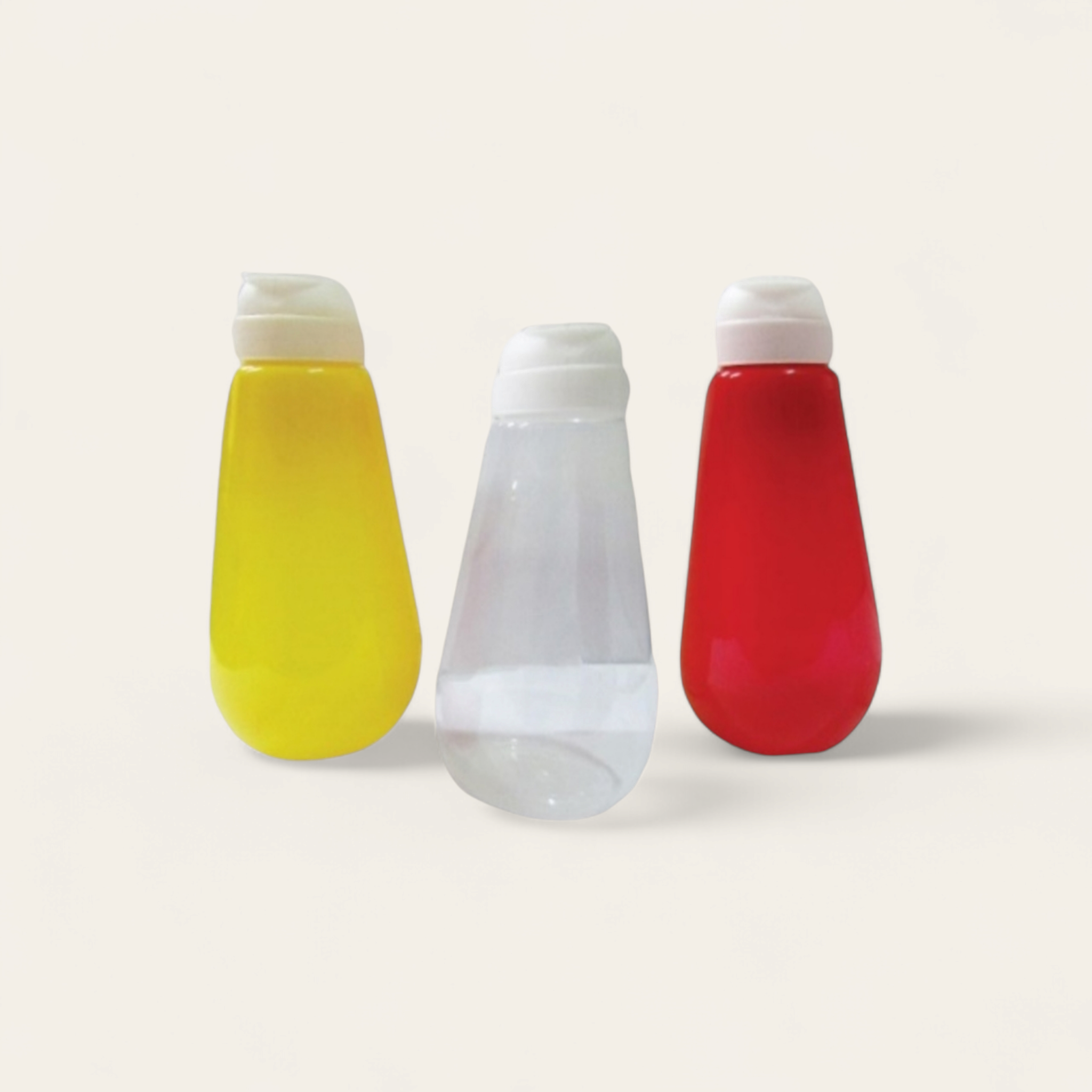 Nu Ware Squeeze Sauce Bottle Tomato-Mustard-Vinegar 3pc Set KC-SBKMV