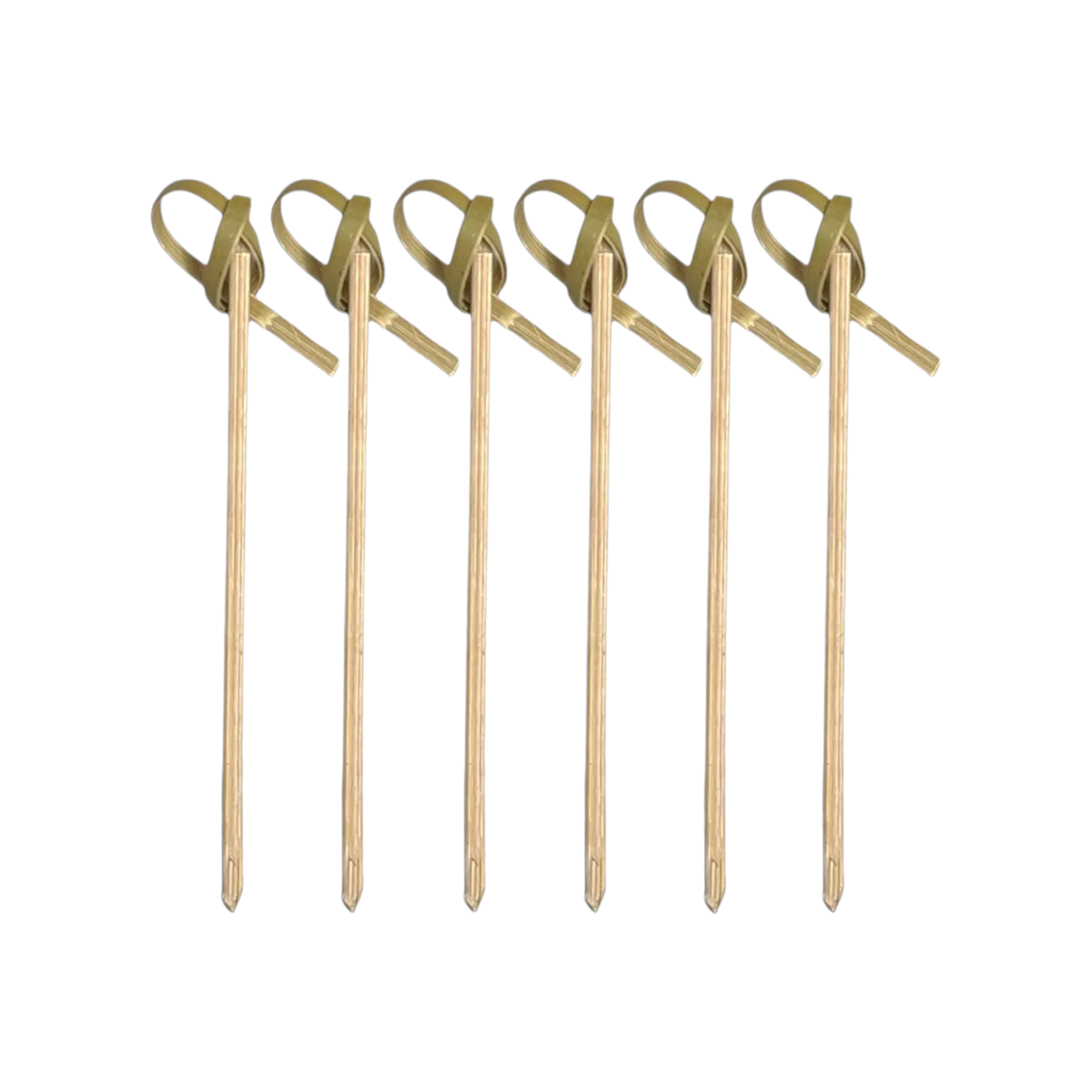 Knotted Bamboo Skewers 90mm Green 100pack