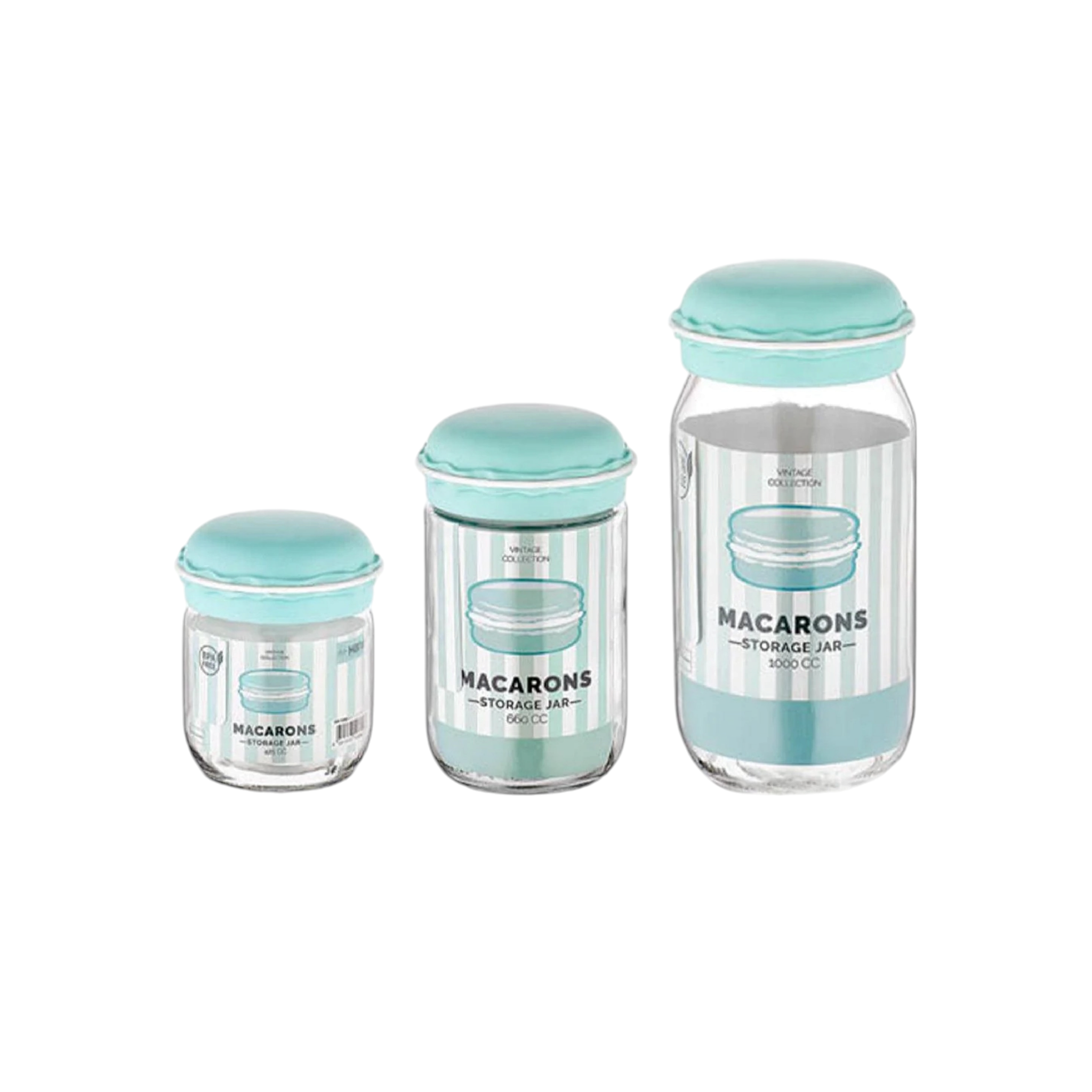 Hane Macaron Storage Jar 3pc Set HN-1362