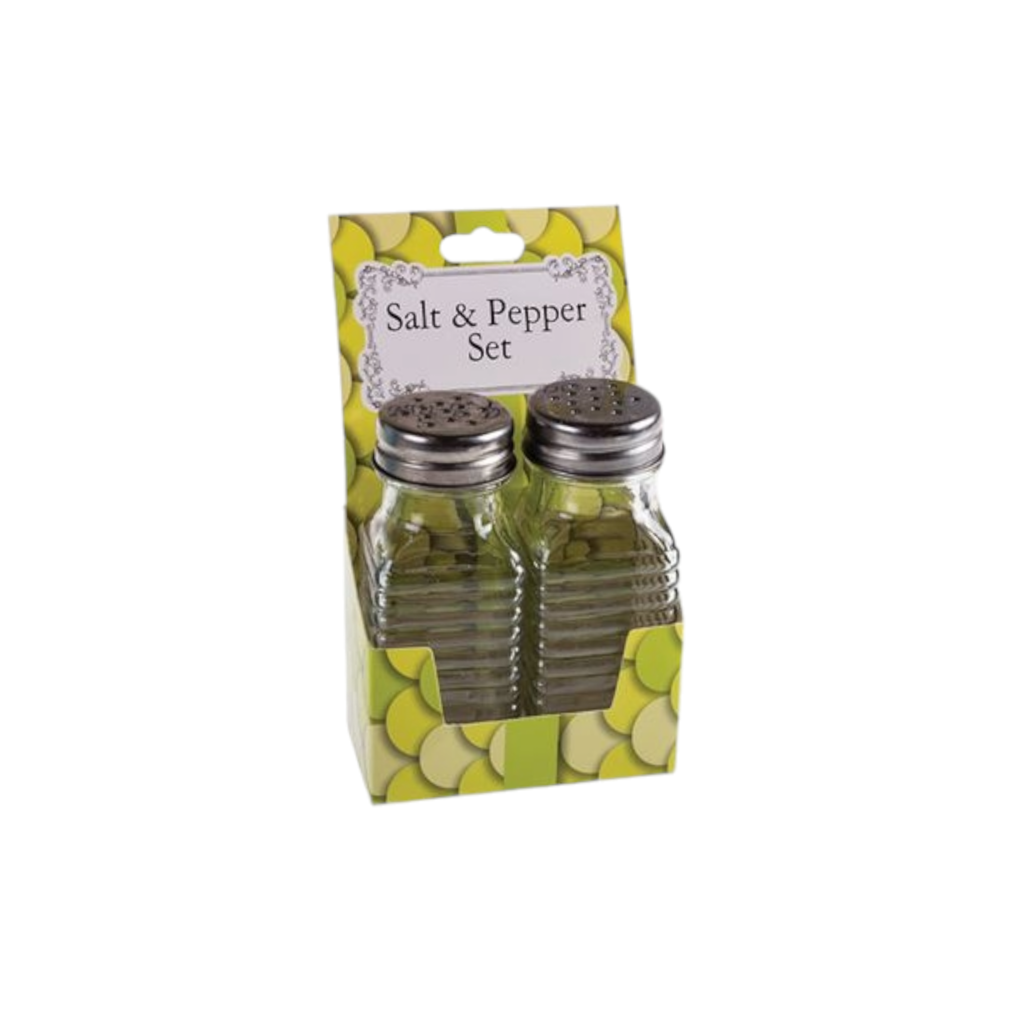 Glass Condiment Salt & Pepper Shaker 2pc Set