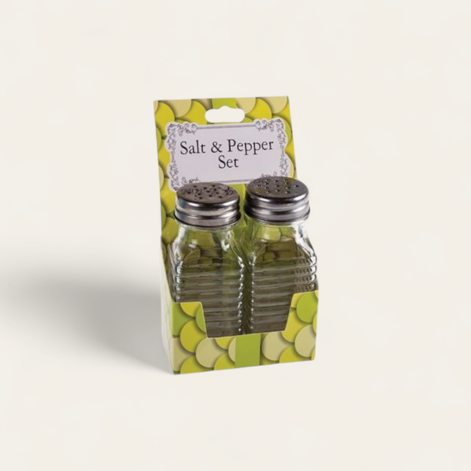 Glass Condiment Salt & Pepper Shaker 2pc Set