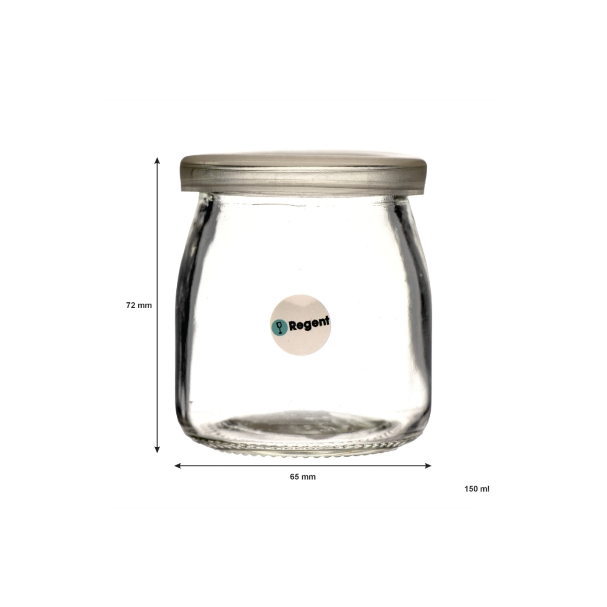 Regent Yoghurt Jar 150ml with Plastic Lid 31390