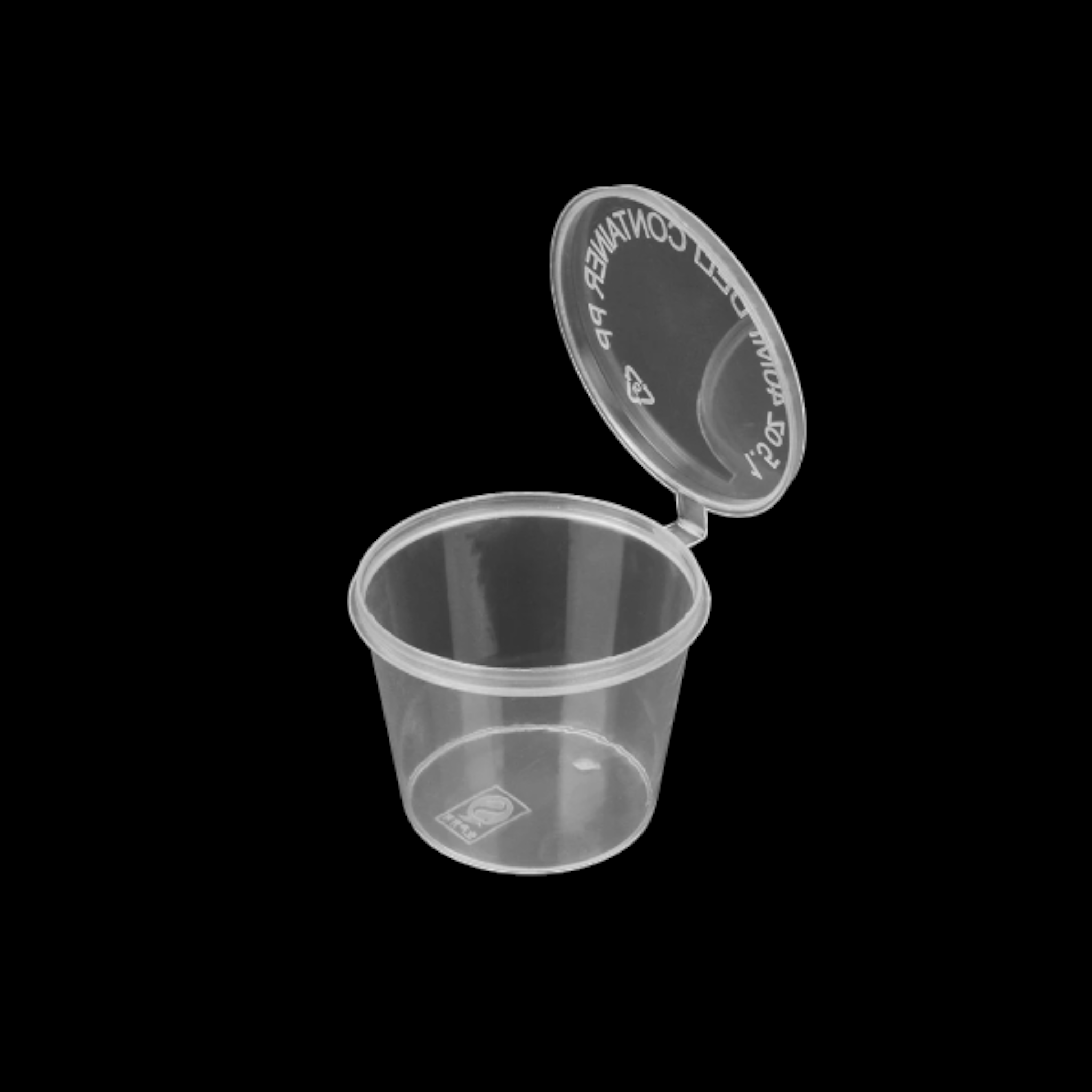 30ml Sauce Tub Hinged Tight Lid 25pack