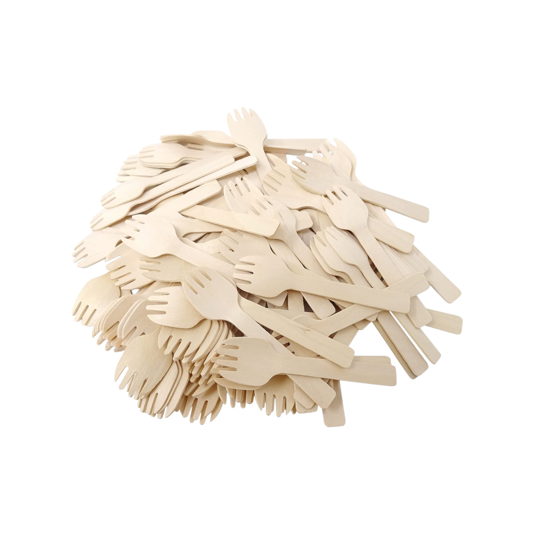 Disposable Wooden Forks 10.5cm 100pack