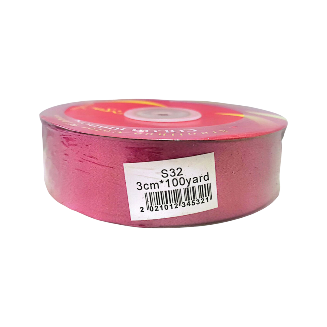Satin Finish Color Poly Ribbon 3.2cmx100yard ±90m