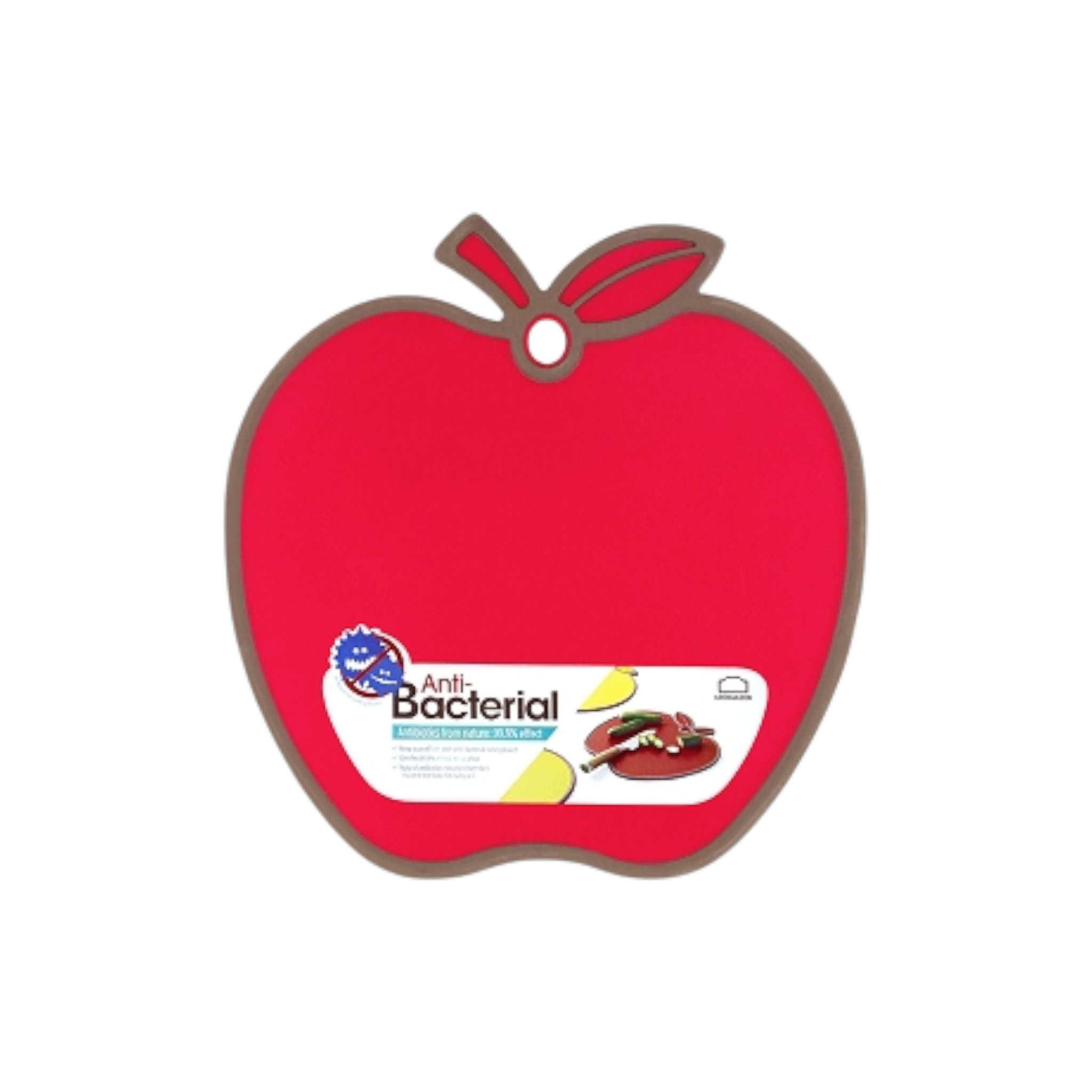 LocknLock Antibacterial Apple Cutting Board Red CSC551