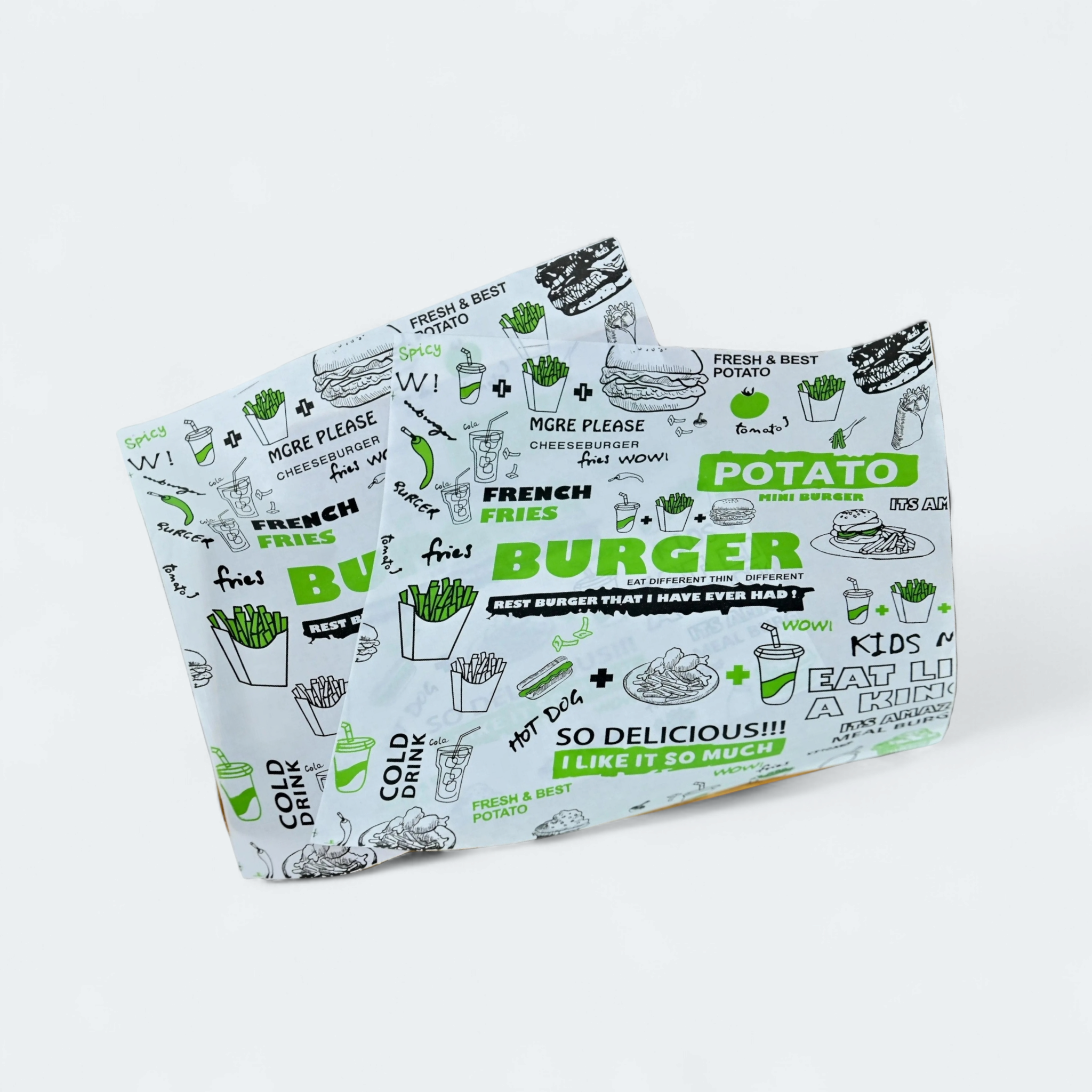 Printed Grease Proof Universal Wax Parchment Paper 100pack