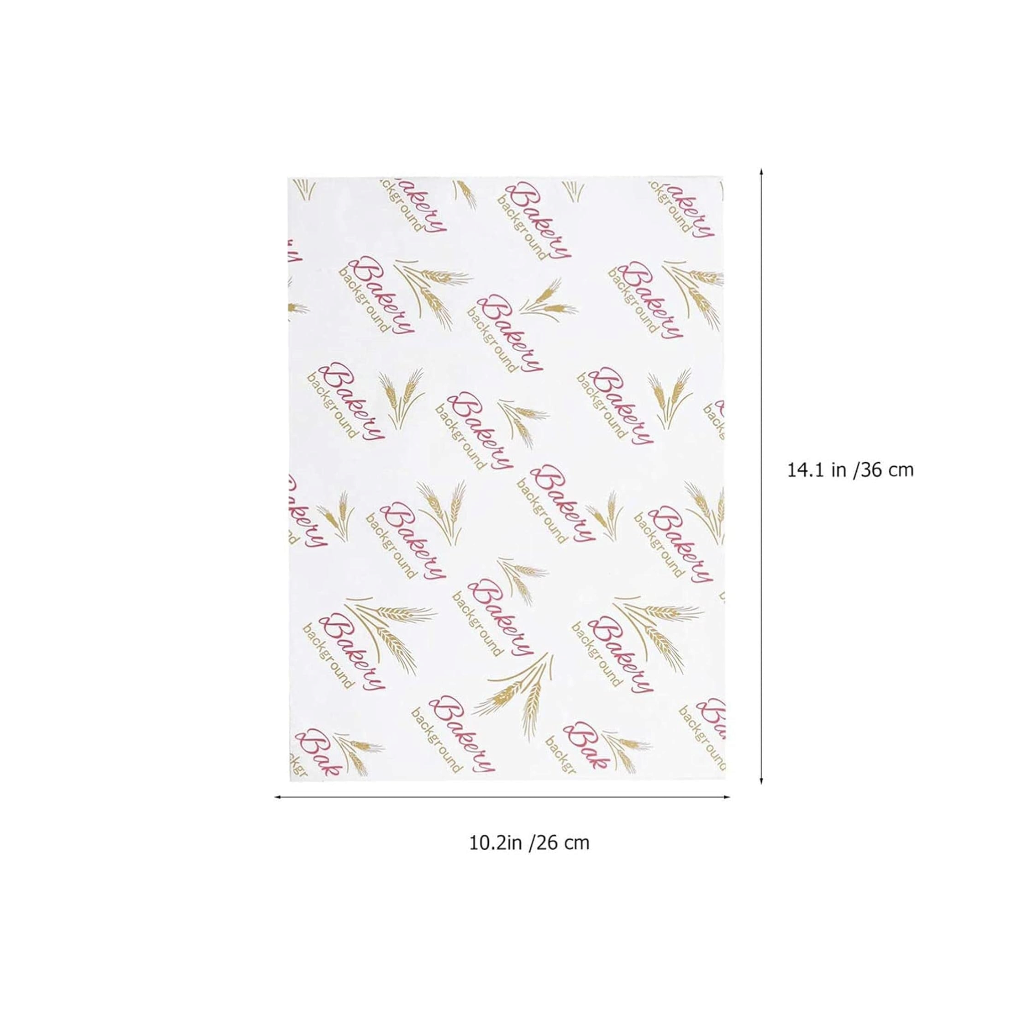 Printed Grease Proof Universal Wax Parchment Paper 100pack