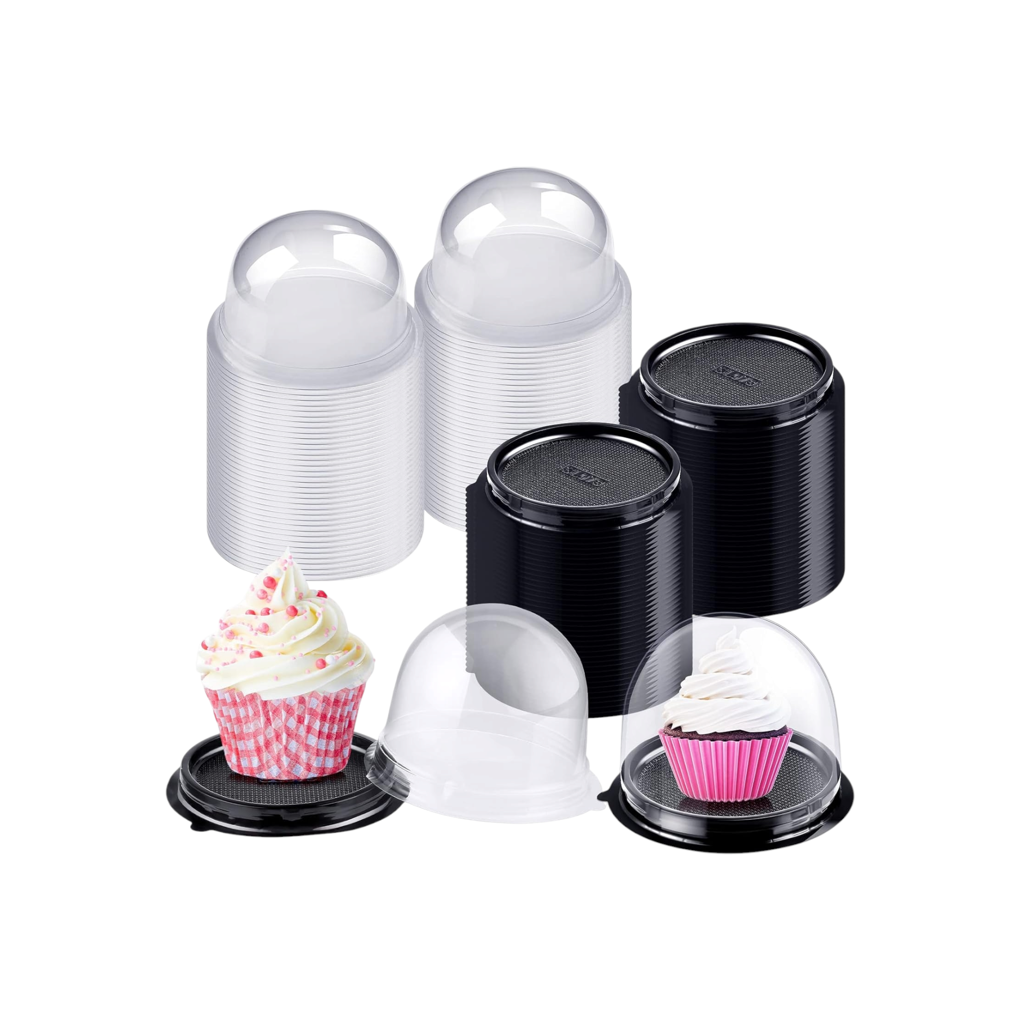 Mini Dessert Cupcake Dome & Base 10pack
