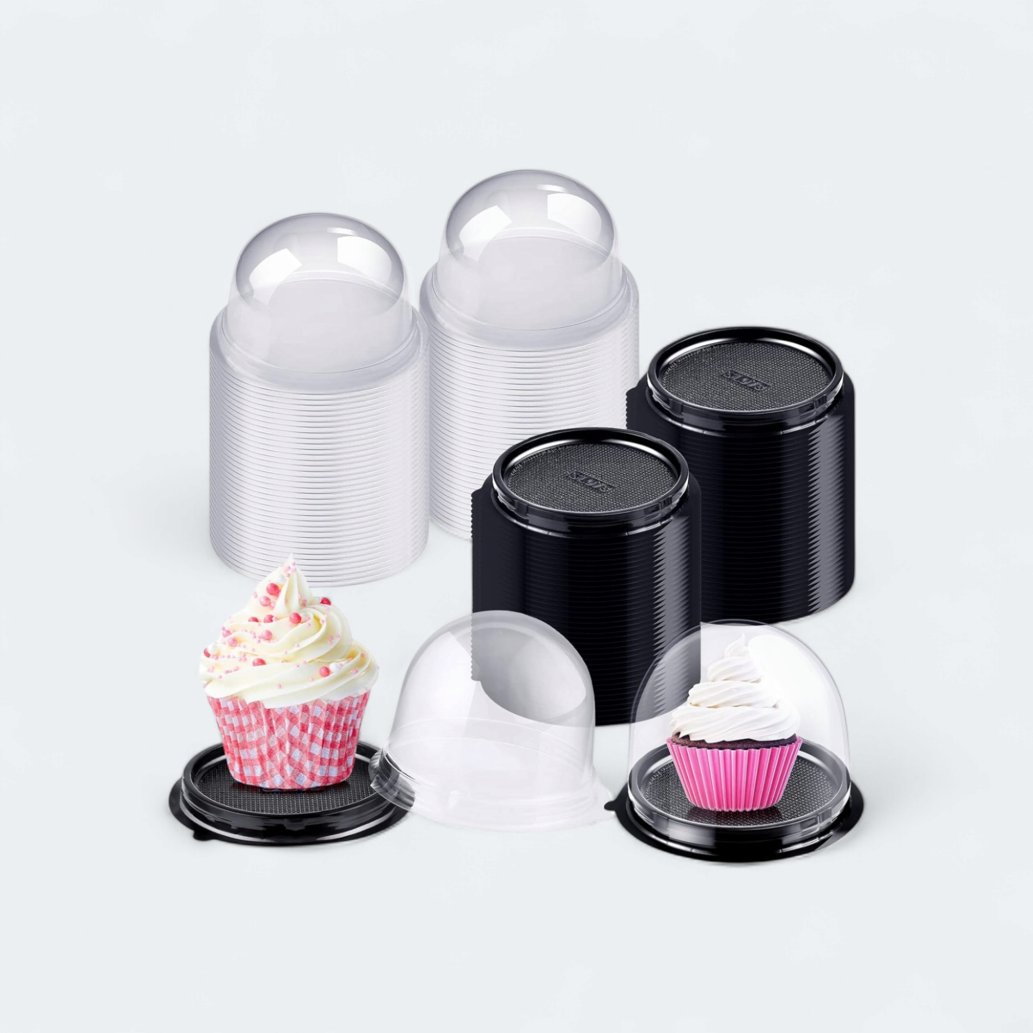 Mini Dessert Cupcake Dome & Base 10pack