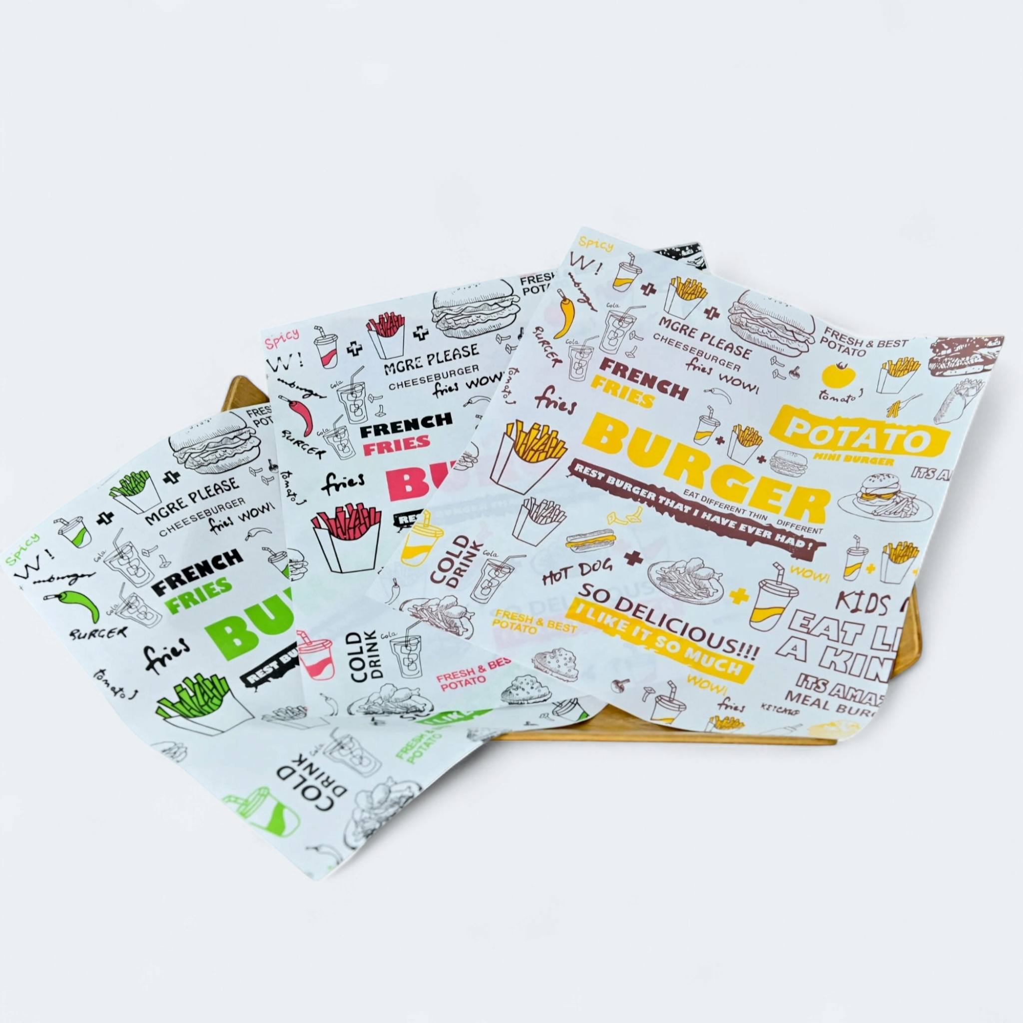 Printed Grease Proof Universal Wax Parchment Paper 100pack