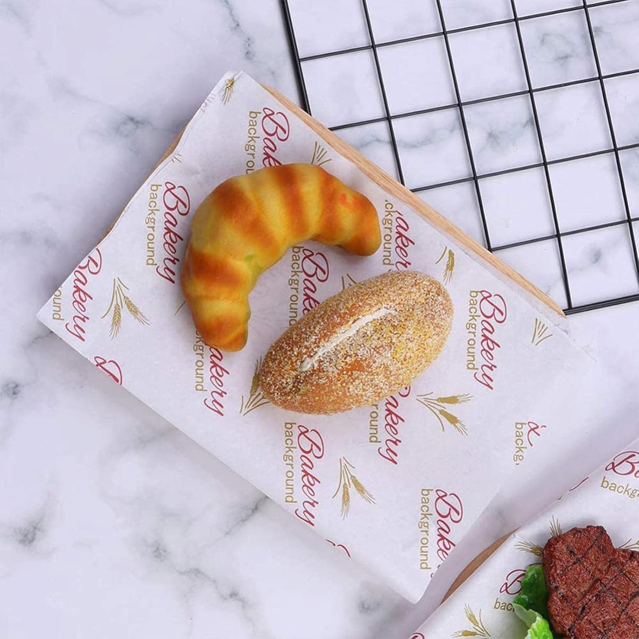 Printed Grease Proof Universal Wax Parchment Paper 100pack