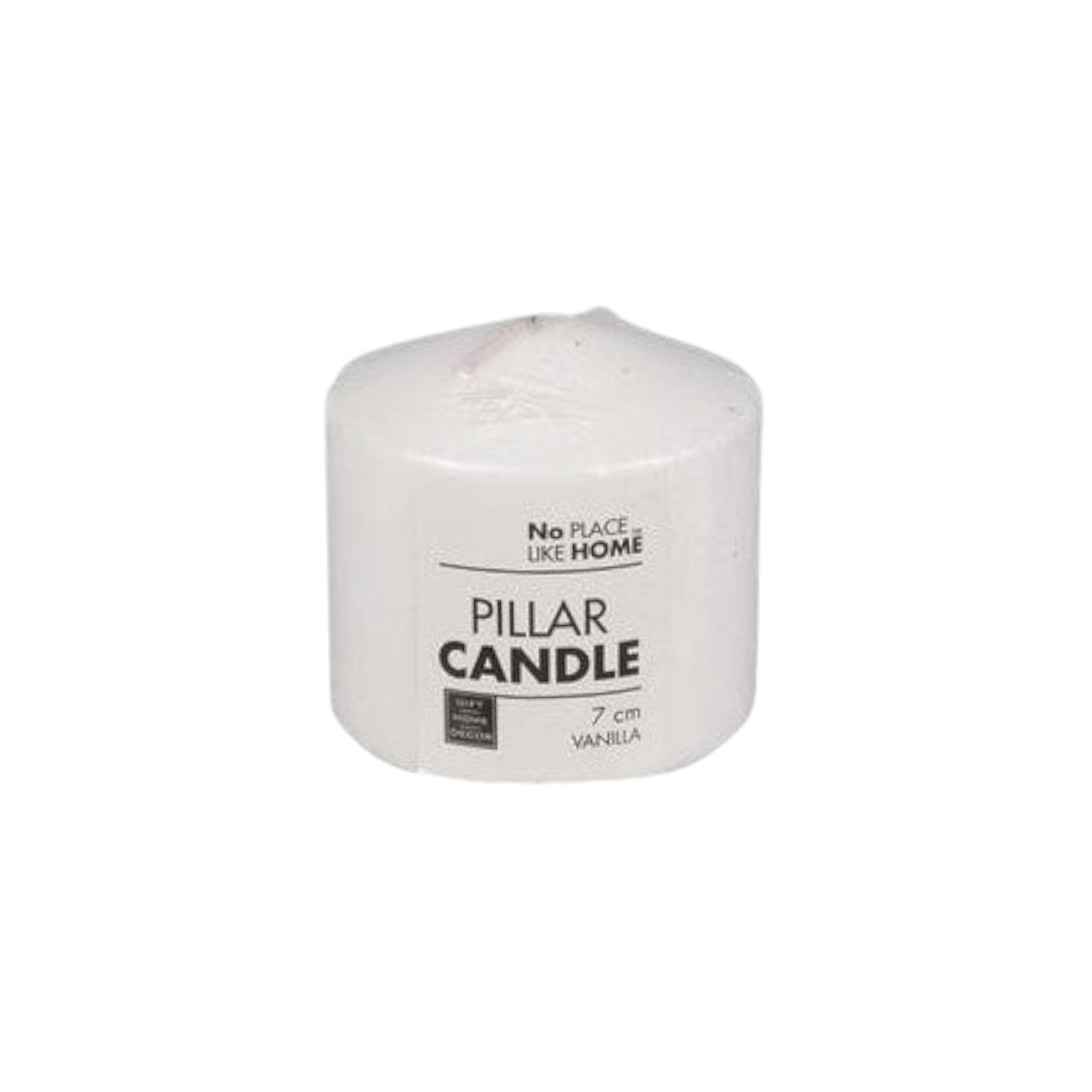 Scented Pillar Candle Round White 7x7cm