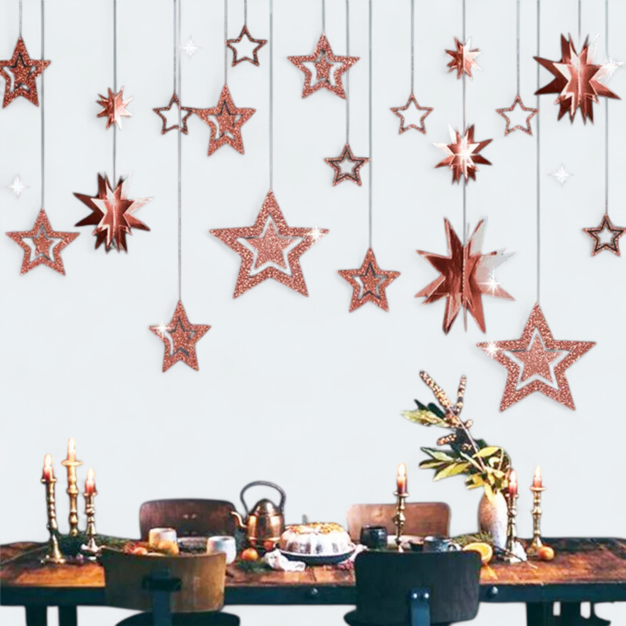 Party Deco Hanging Stars 7pc