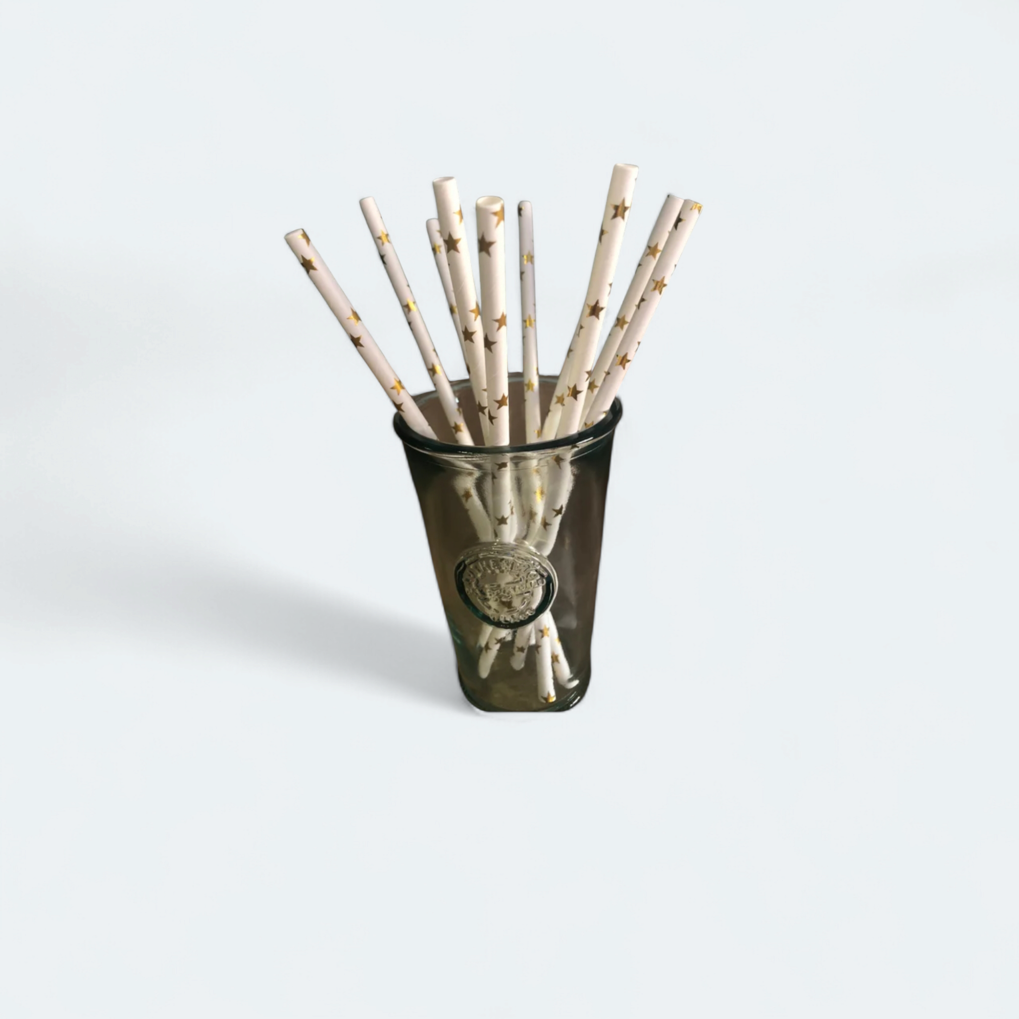 Disposable Paper Straws 6mm Stars Tinsel 2pack