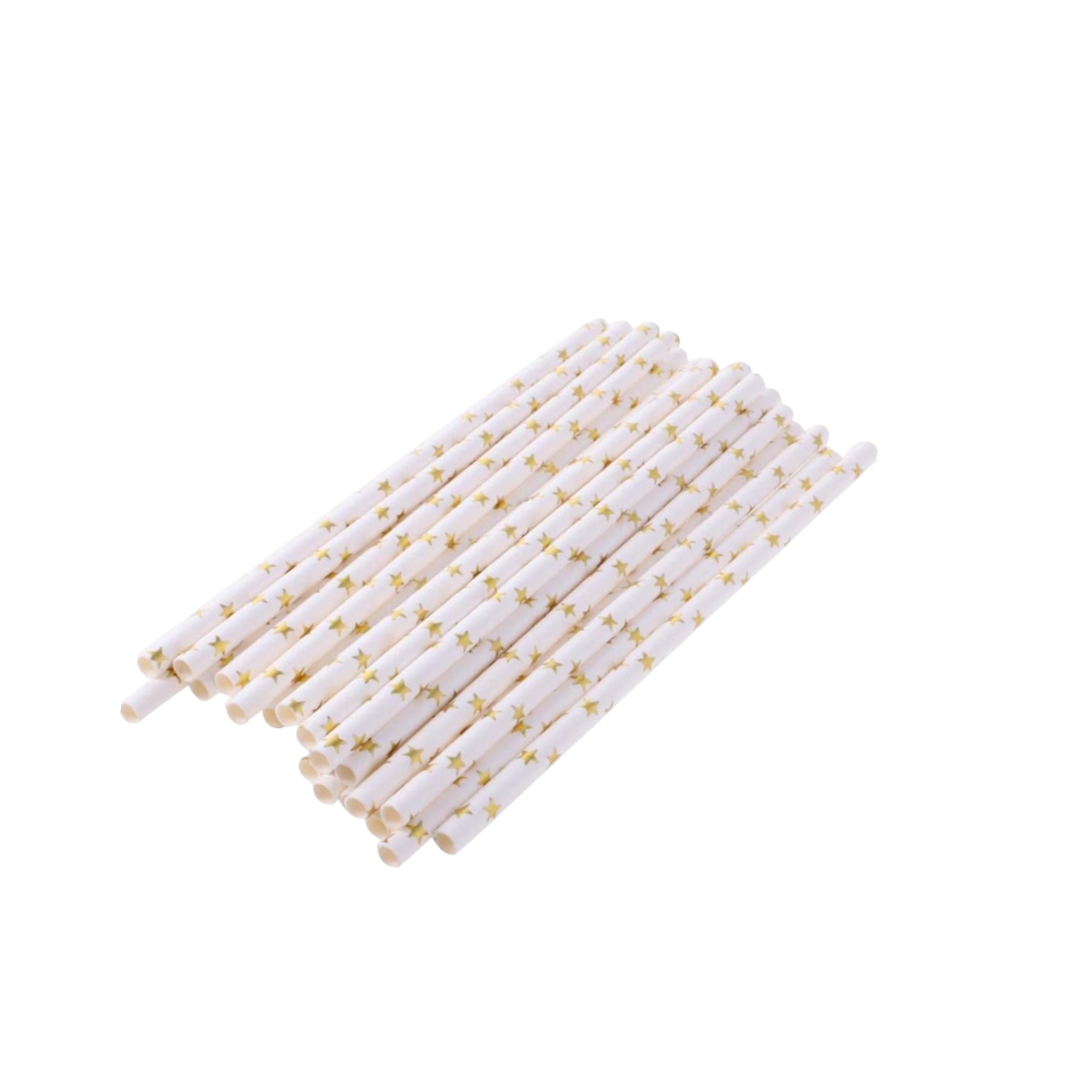 Disposable Paper Straws 6mm Stars Tinsel 2pack