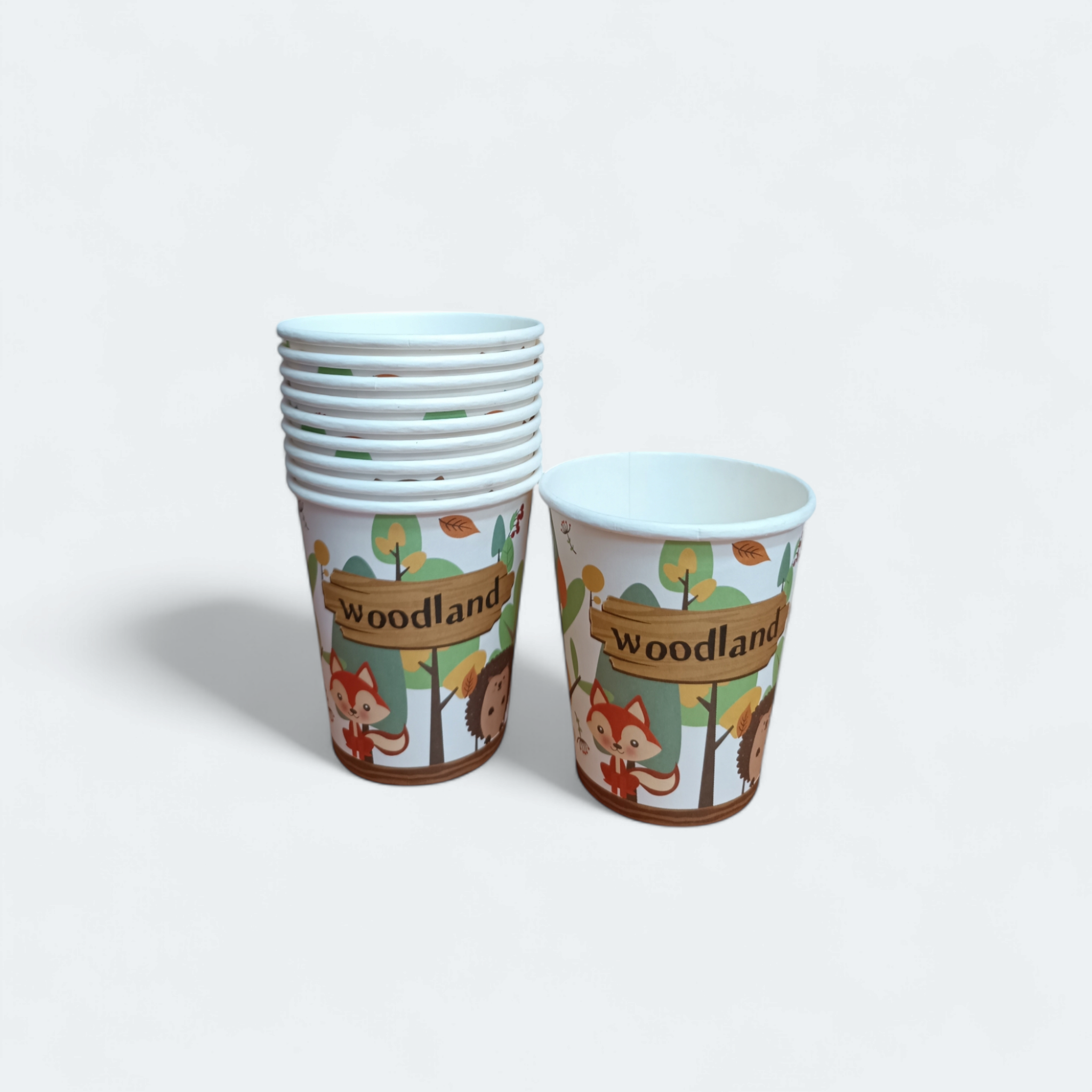 Disposable Party Paper Cups Woodlands 10 Pcs