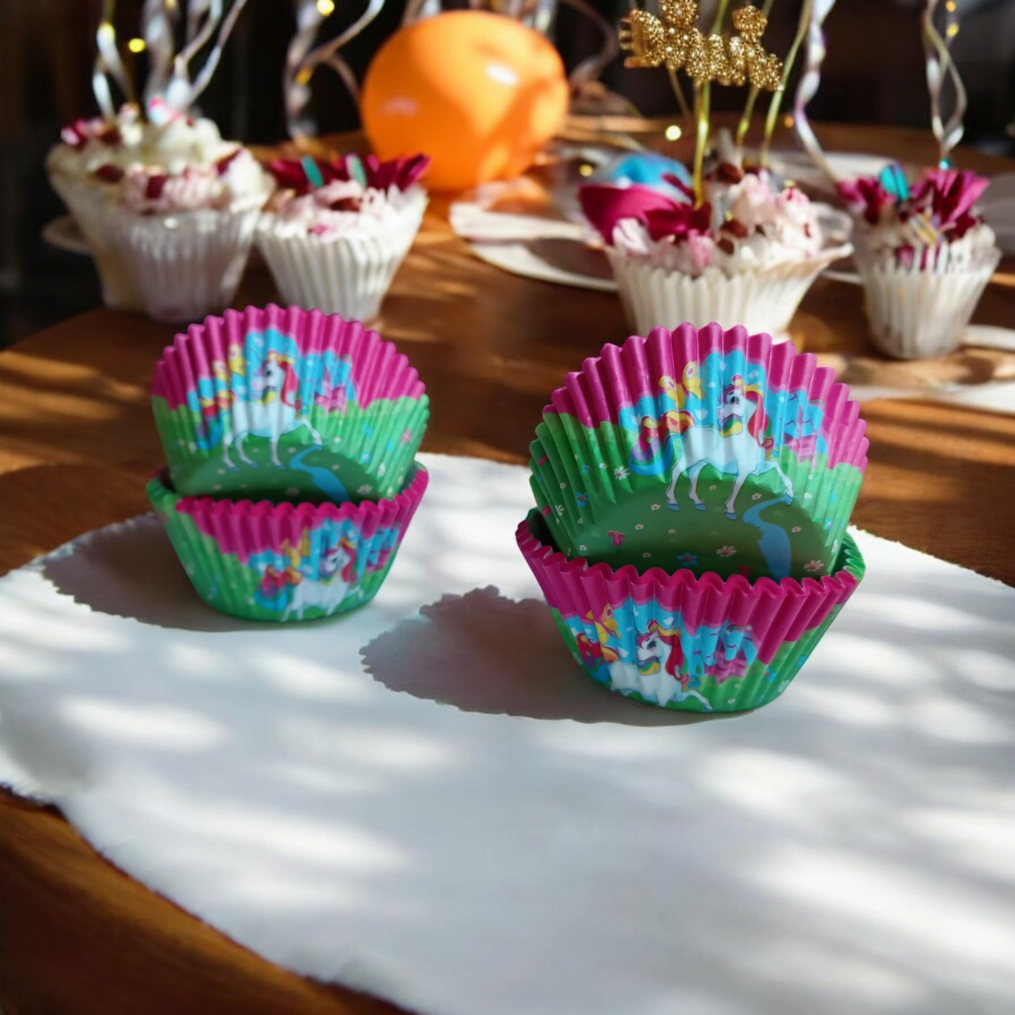 Unicorn Baking Cupcake Paper Liners 12cm 100pack