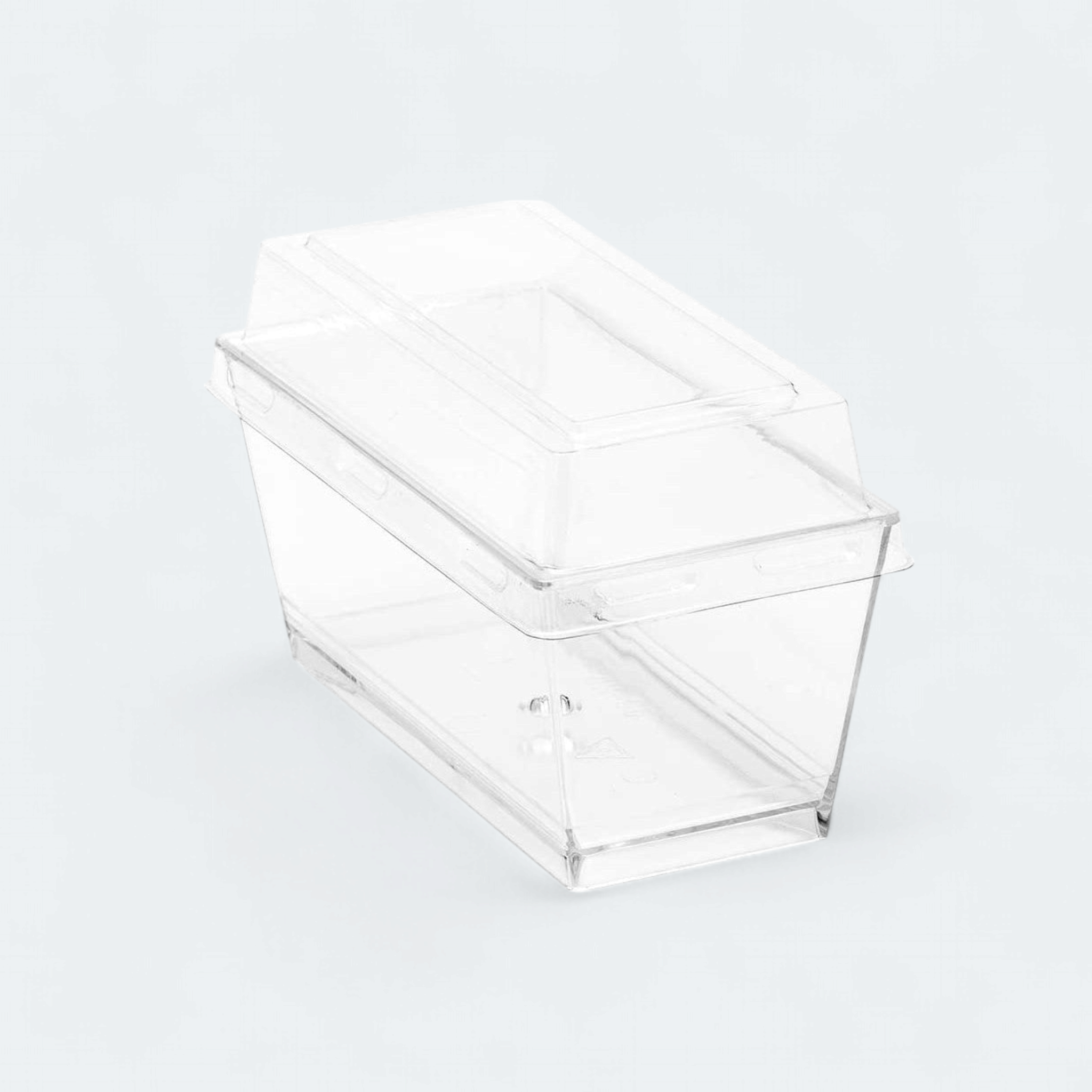 PET Plastic Hotdog Container Clear with Lid 10pack