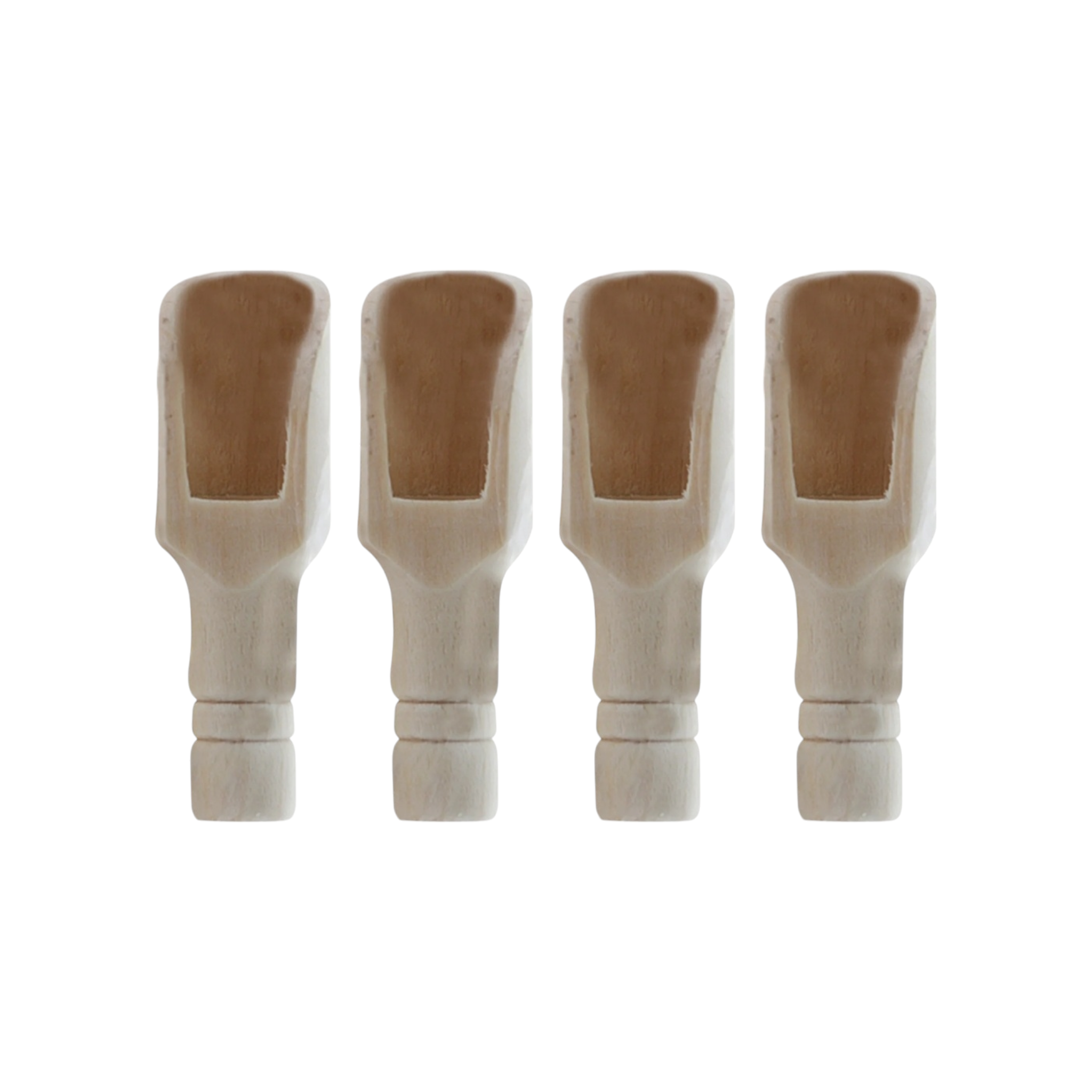 Regent Disposable Wooden Mini Scoops 4pack 75x20mm 35143