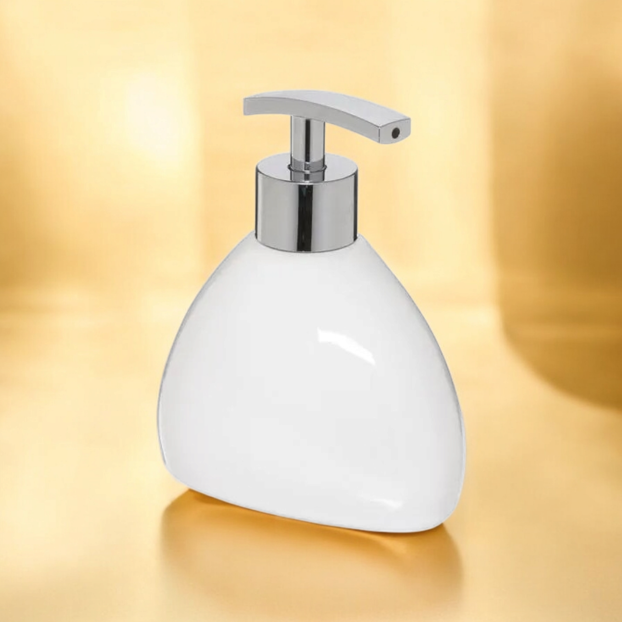 SG Secret De Gourmet Silk Soap Dispenser Stoneware Ceramic White 10.5x8.2x12.6 cm