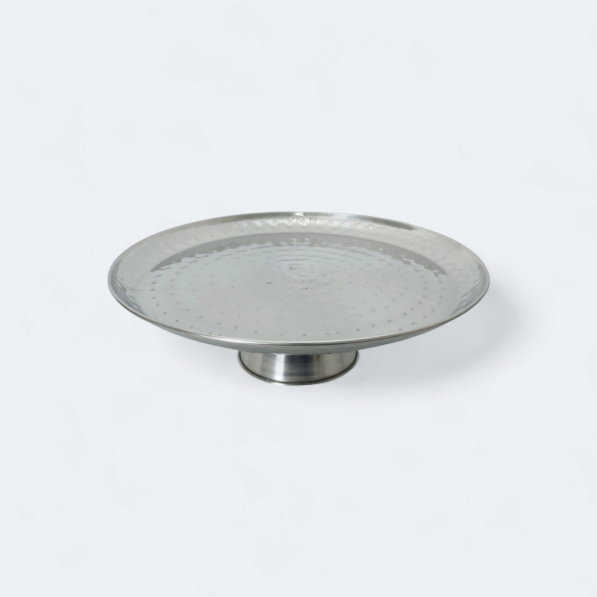 Cake Stand Hammered Stainless Steel