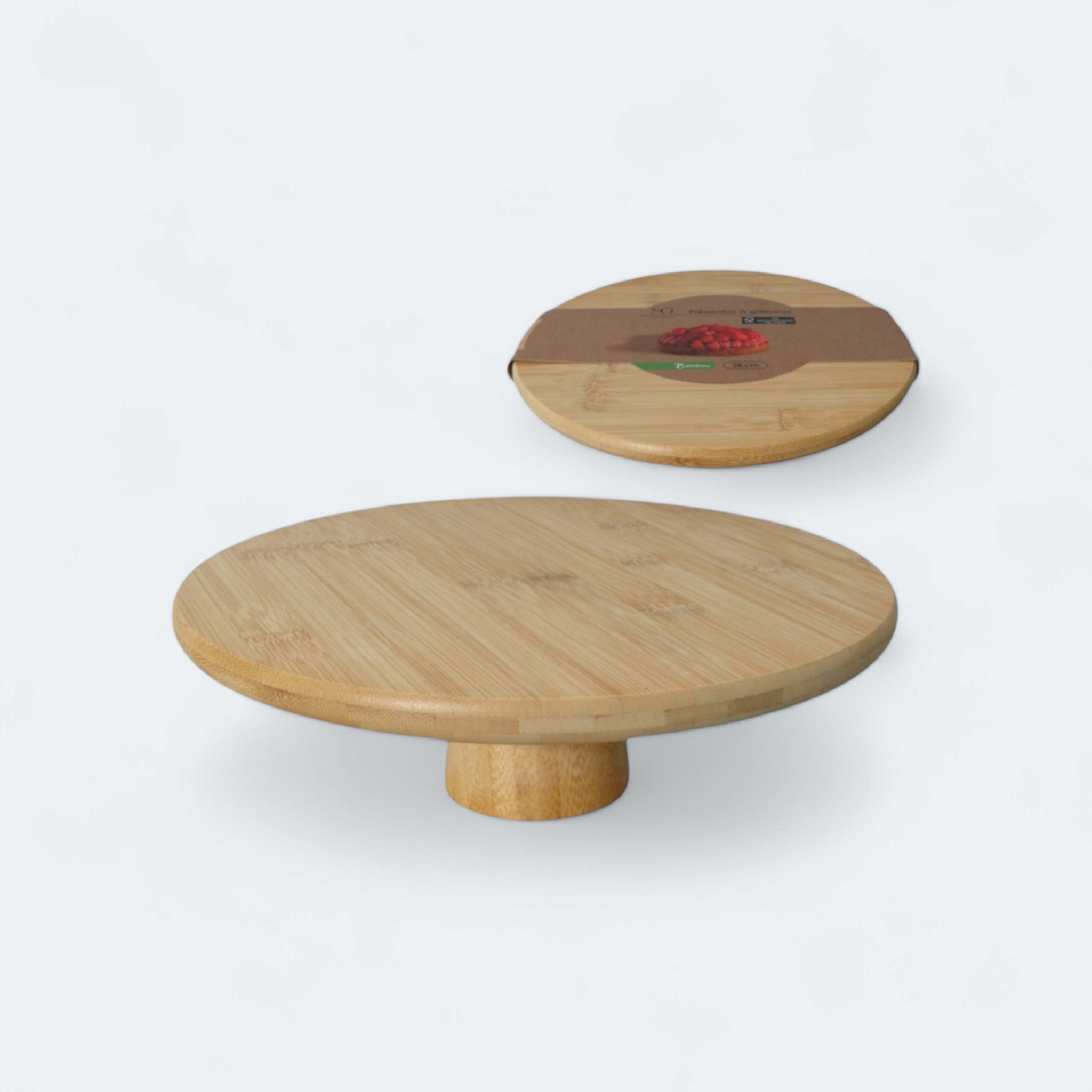 SG Secret De Gourmet Rio Bamboo Cake Stand 28cm Round