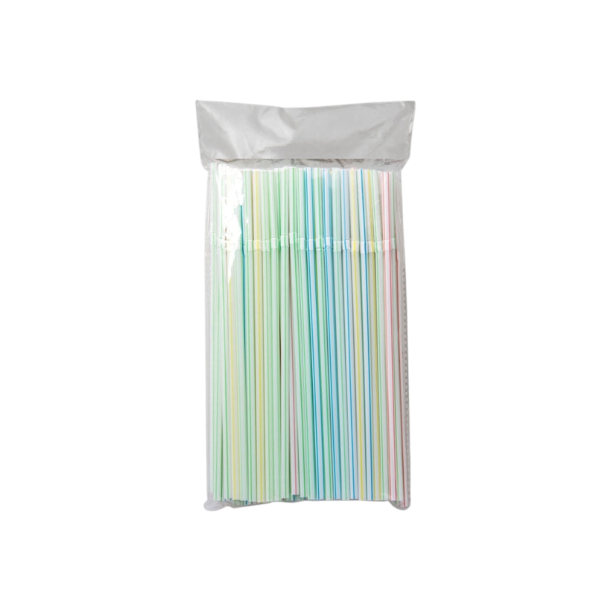 Bar Flexible Bendy Straws Plastic Colorful 5mm Assorted Rainbow 100pack 28172