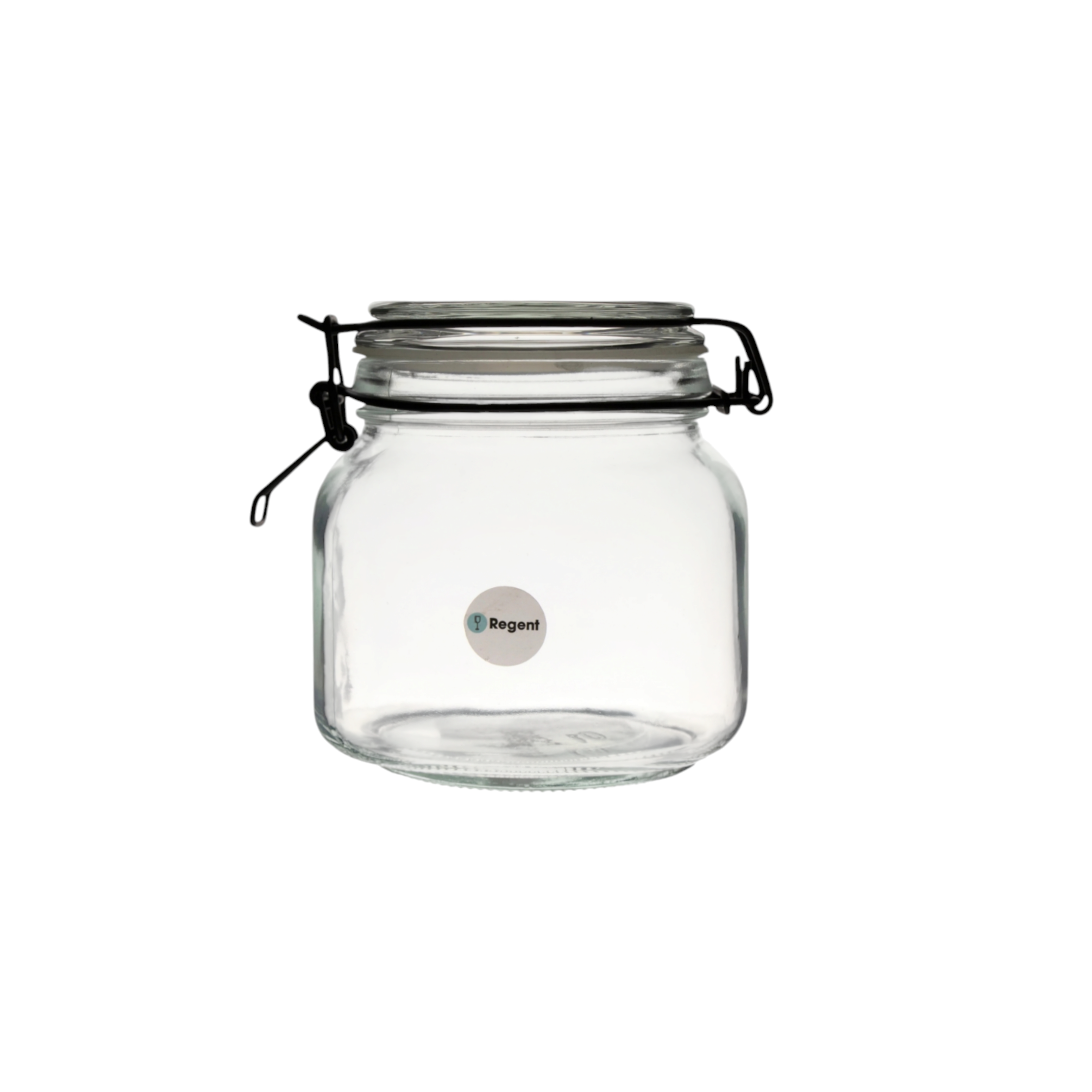 Regent Hermetic Glass Canister with Glass Lid & Black Clip 750ml