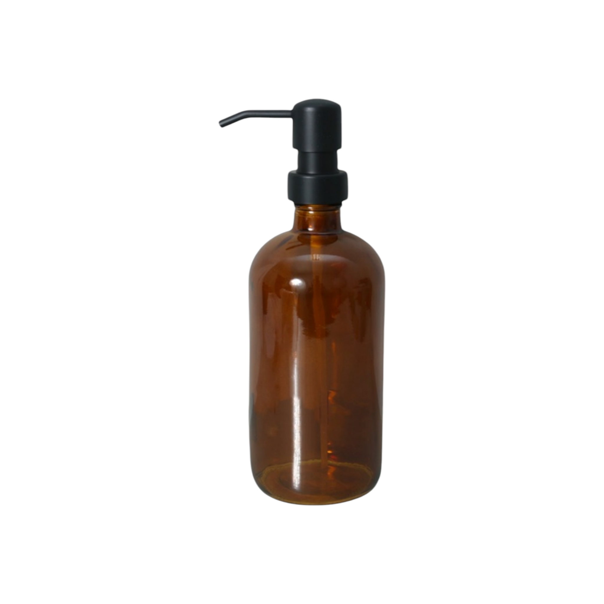 Acrylic Pump Soap Dispenser Amber Brown 450ml