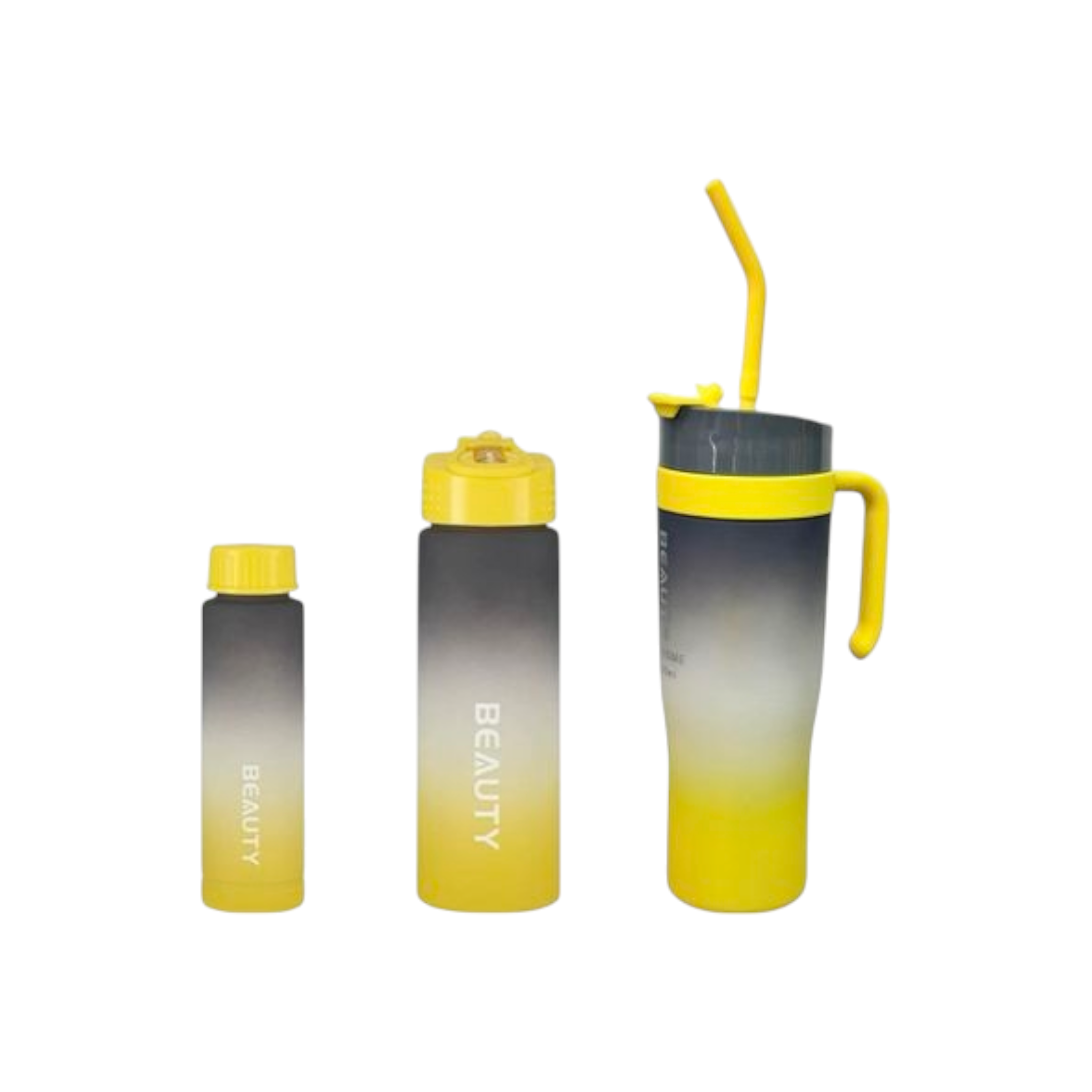 1.2L 3-Piece Water Bottles with Handle & Straw