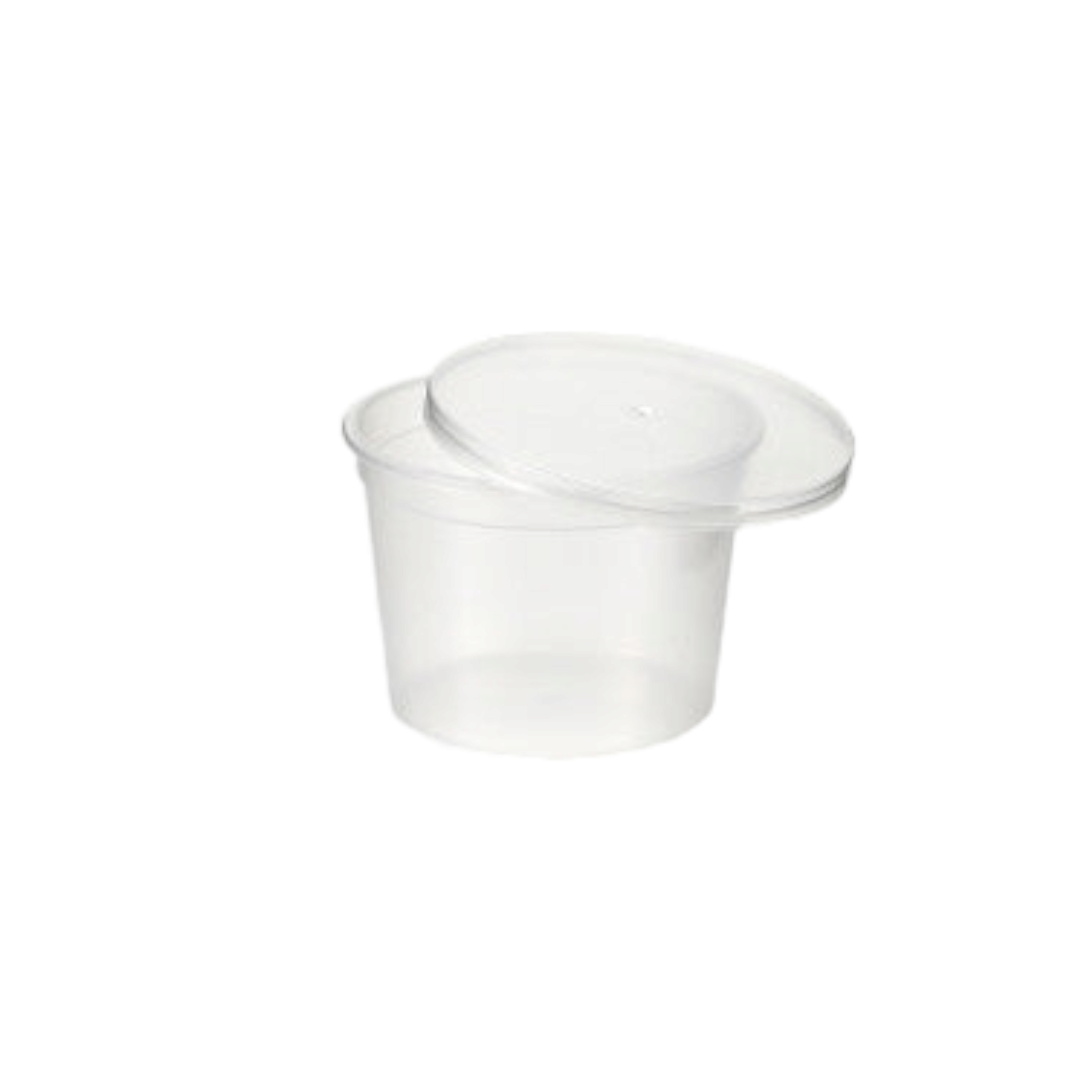 100ml Disposable Sauce Tubs Clear Polyprop with Lid 10pack
