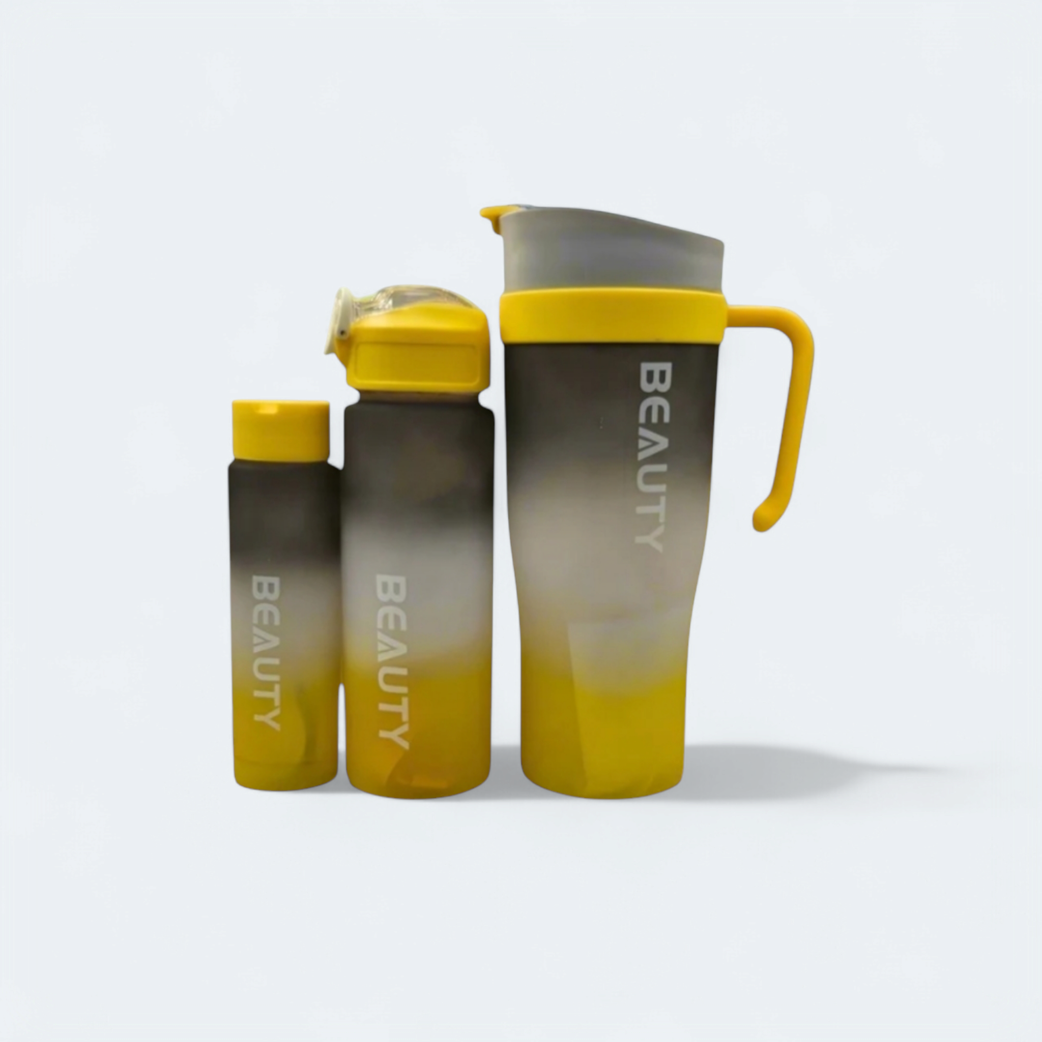 1.2L 3-Piece Water Bottles with Handle & Straw