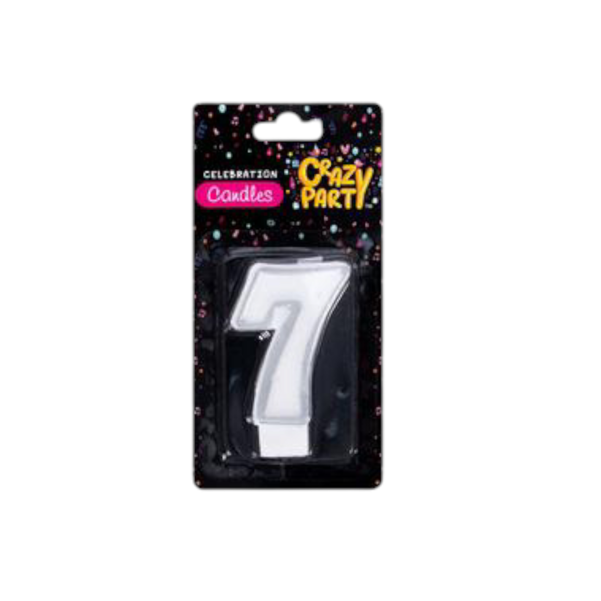 Birthday Candle Single Silver Number No.7