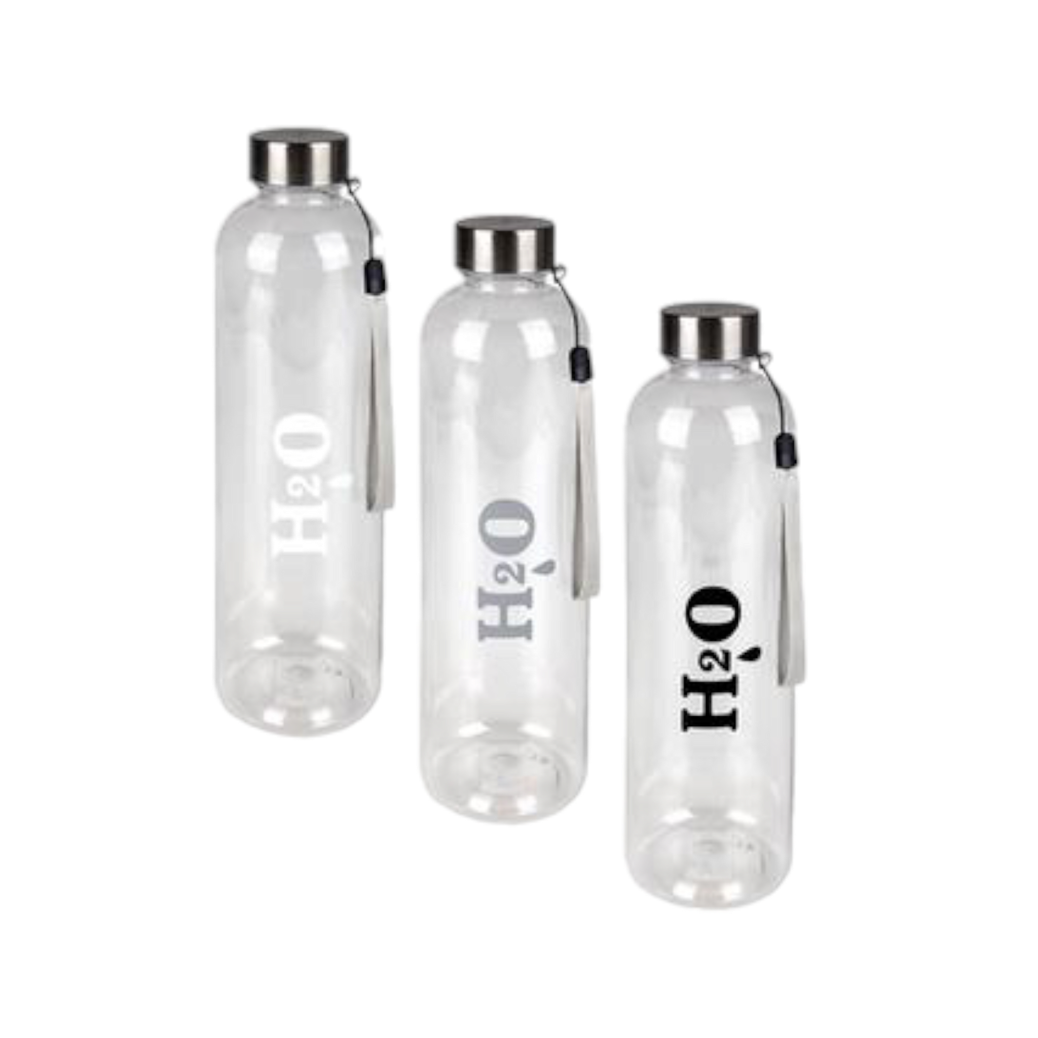 Sports Water Bottle 1L H²O Screw Cap