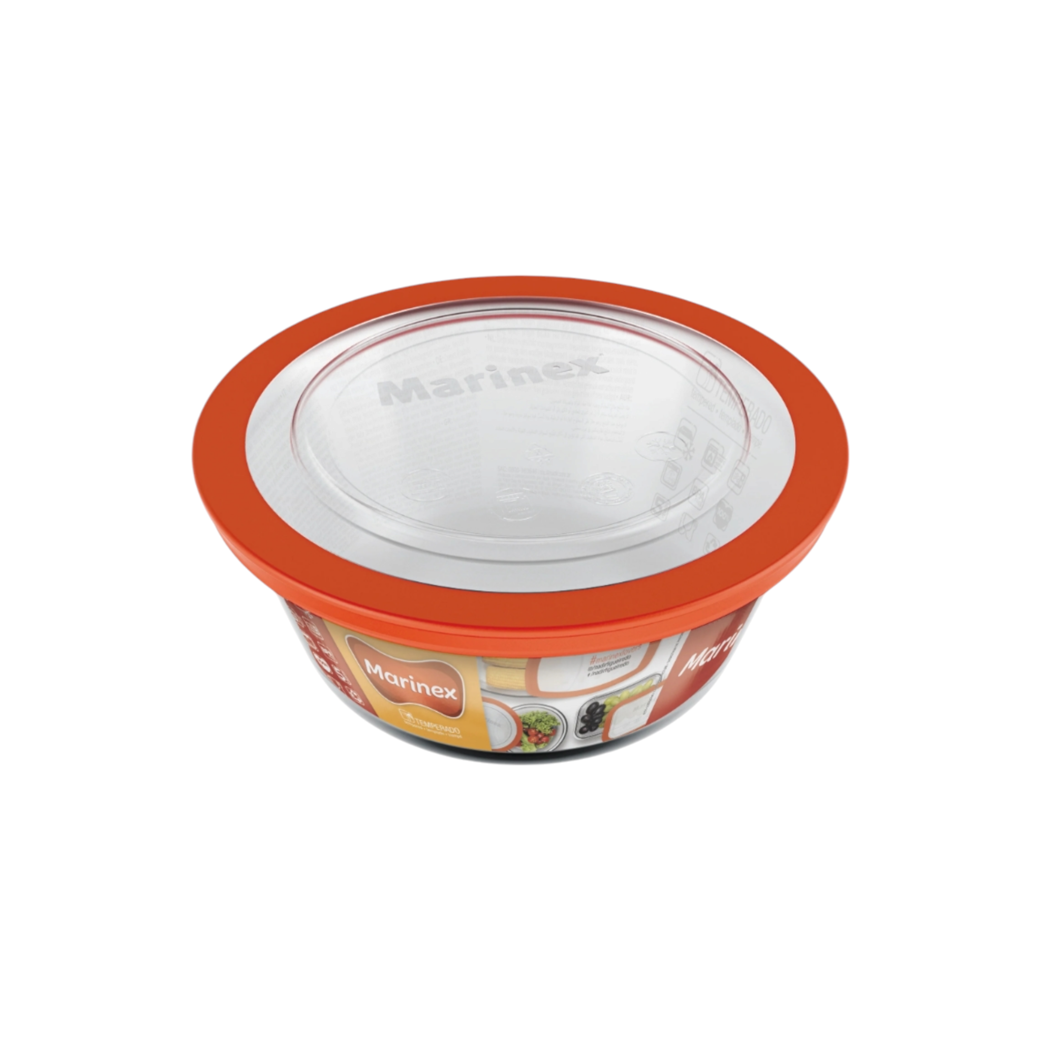 Marinex Round Food Storage Container with Plastic Lid