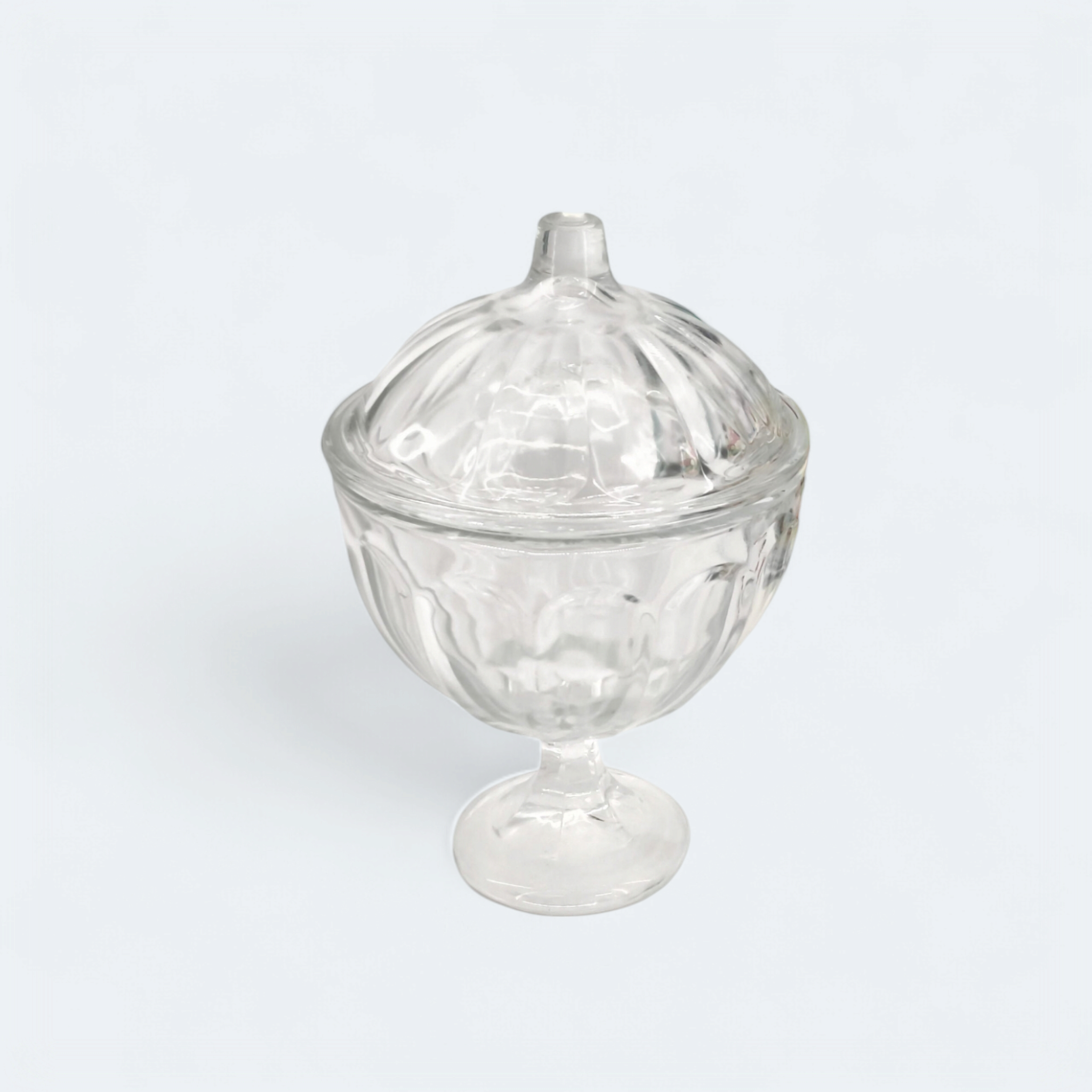 Ice Cream Glass Candy Jar with Lid